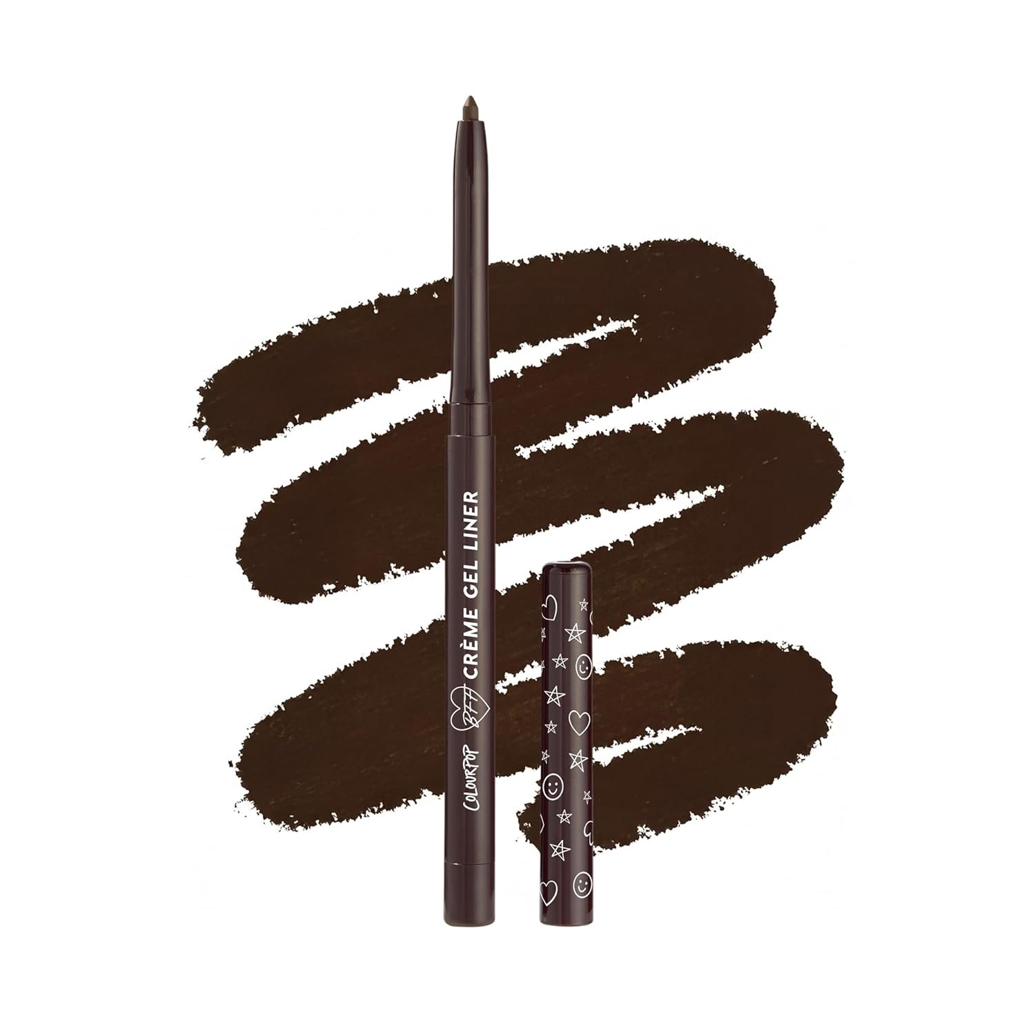 ColourPop Crème Gel Waterproof Eyeliner – 18HR Wear, Ultra-Pigmented Eyeliner Pencil with Matte & Metallic Finishes – Smudge-Proof, Vegan & Cruelty-Free – Brew HaHa (0.01 oz)