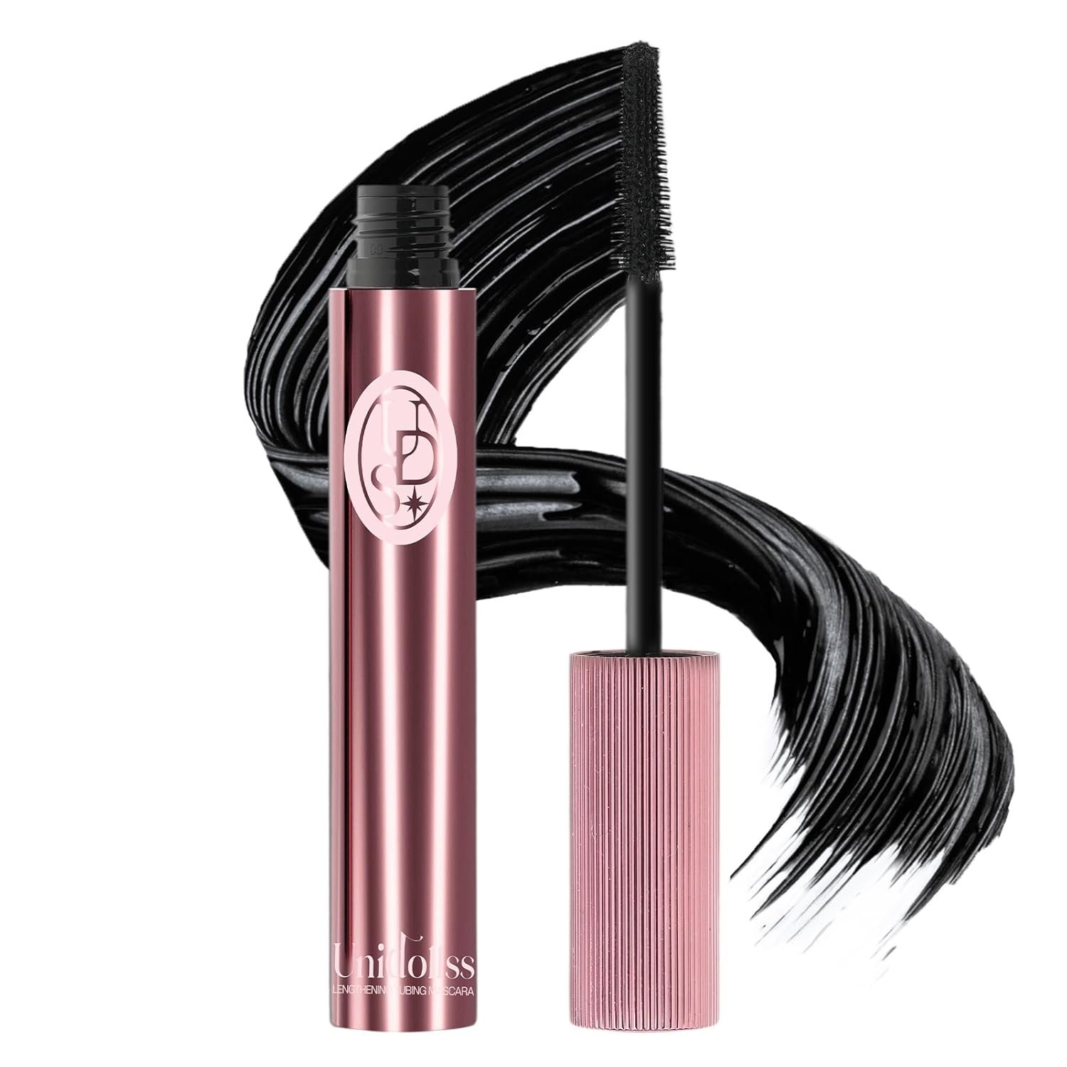 Unidollss Tubing Mascara Volume and Length Black Upgrade Lengthening Long Lasting, New Brush, No Smudging, No Clumping, Voluminous Tubing Mascara, Gluten-free Safe for Sensitive Eyes(Black Upgrade)
