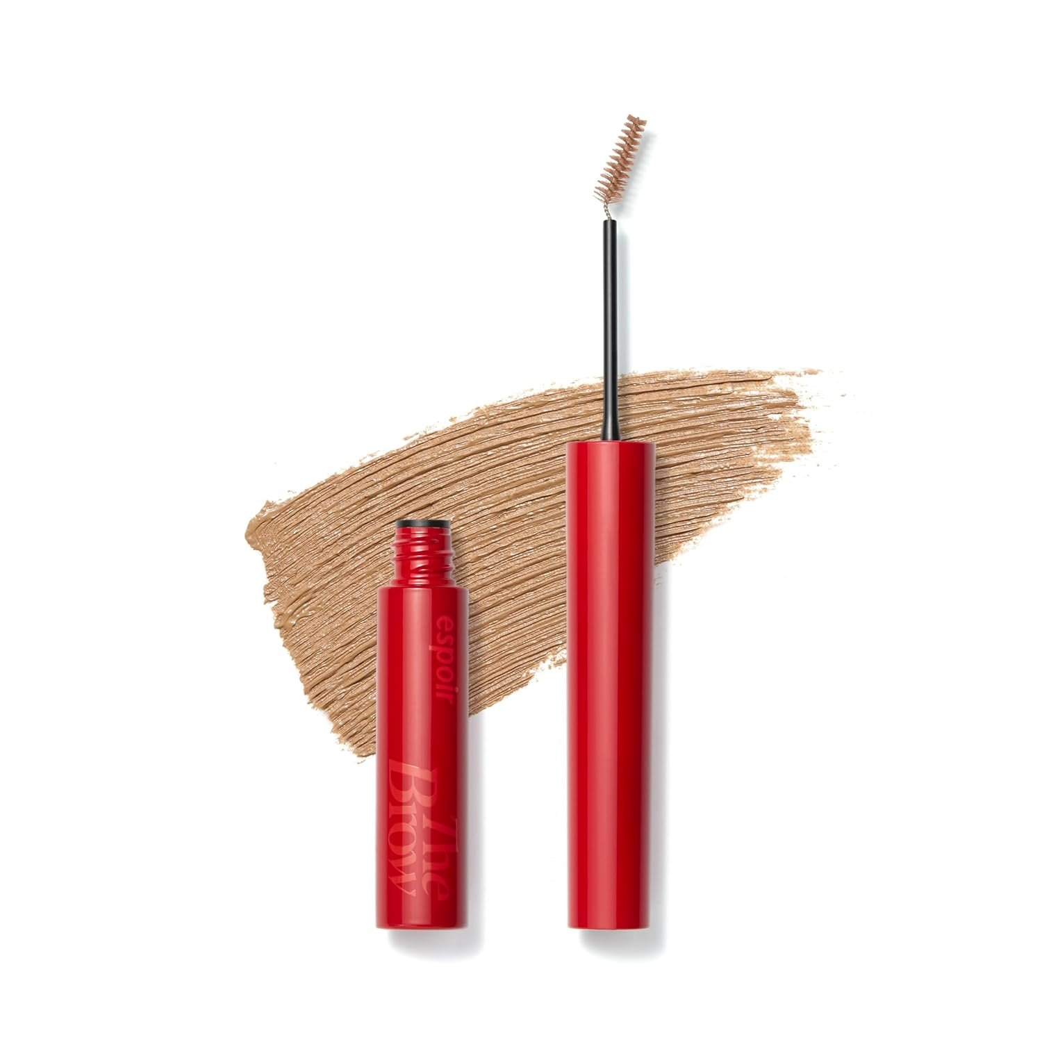 Espoir The Brow Color Fixing Cara #1 Beige 0.1 fl oz | Easy Fixing without Clumping with Skinny Brush | Long Lasting Smudgeproof Eyebrow Mascara | Soft Mood Coloring Tinted Gel | Korean Eye Makeup