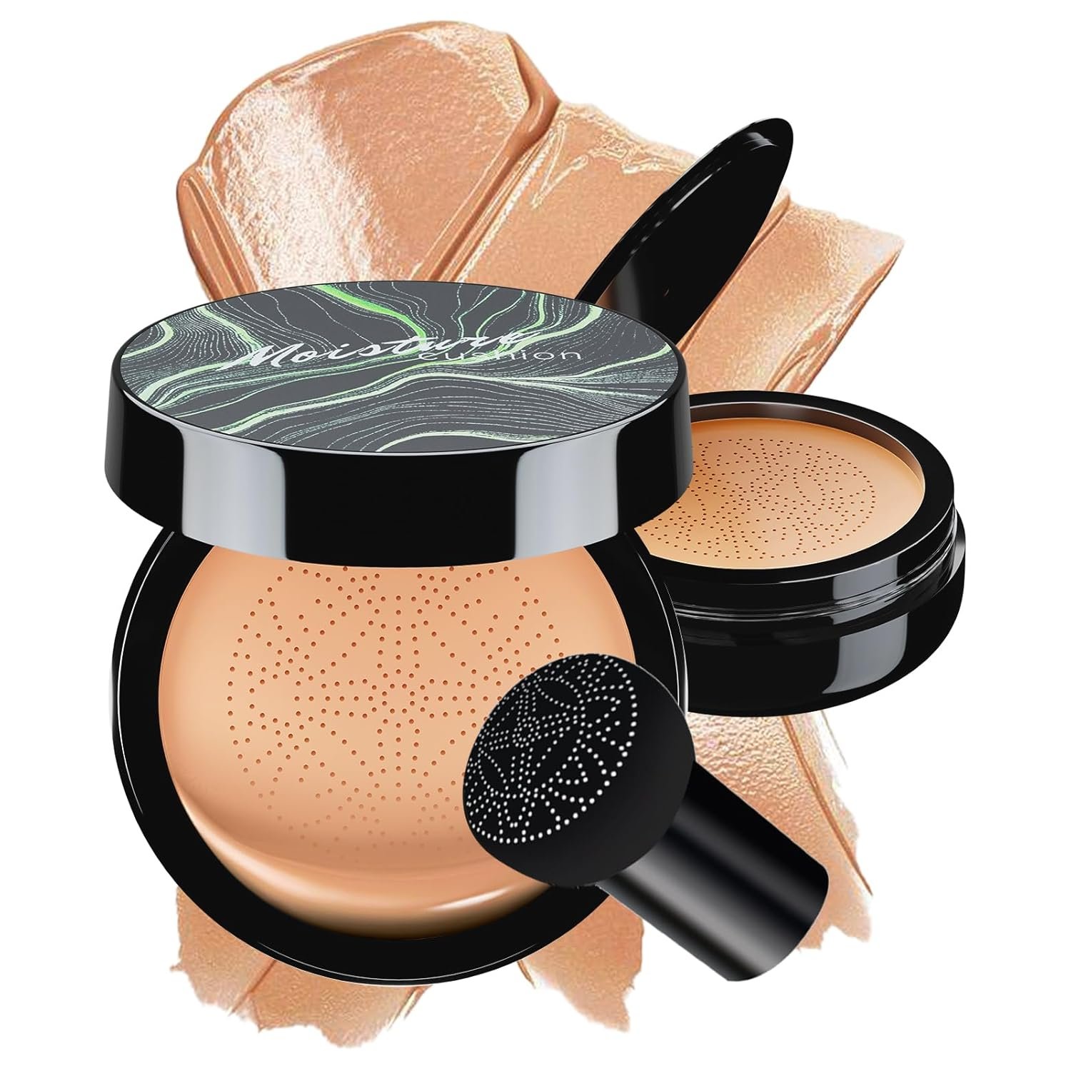 Mushroom Head Air Cushion CC Cream – BB Cream Face Makeup Foundation for Mature Skin Moisturizing Concealer Brighten Long-Lasting, Even Skin Tone for All Skin Types (Medium)