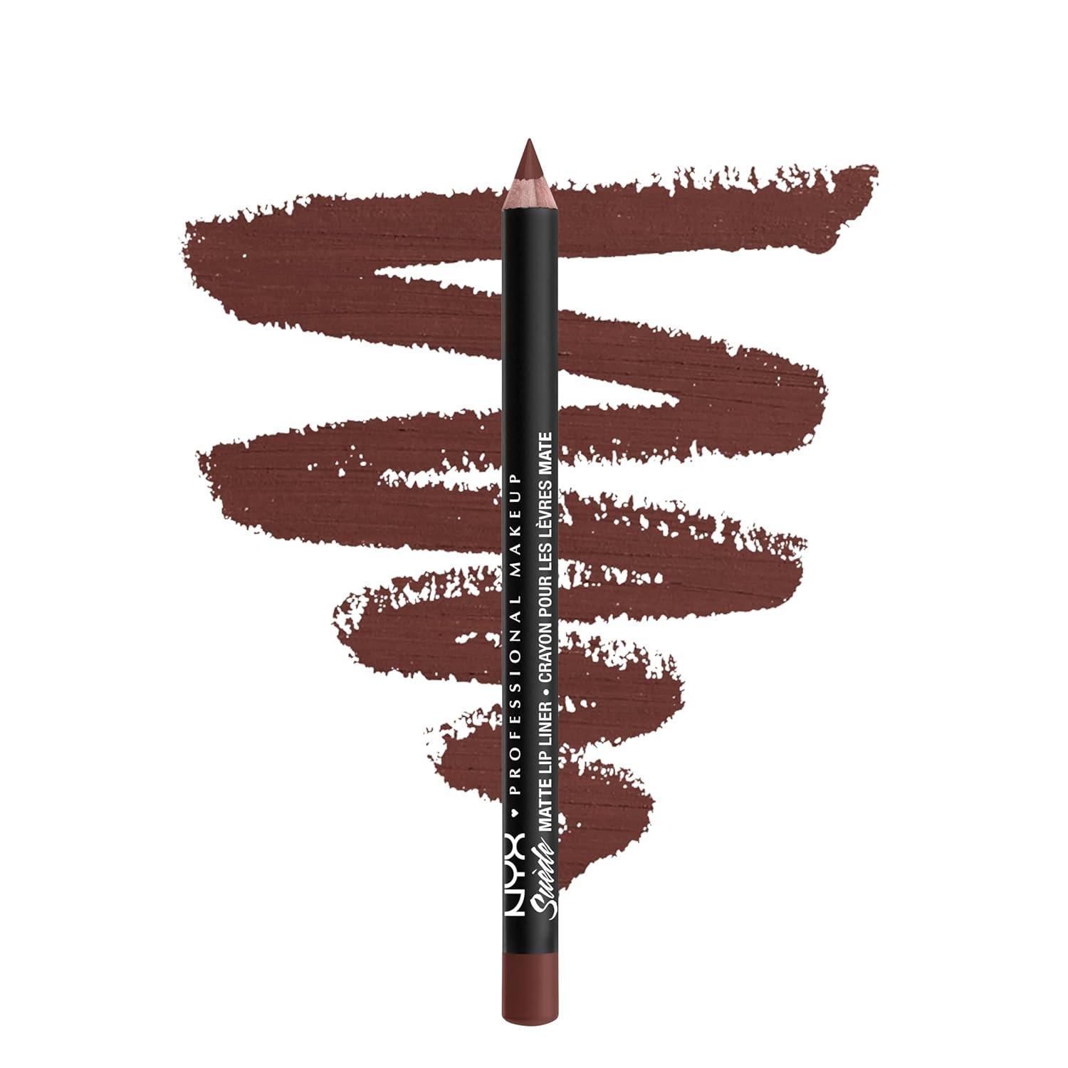 NYX PROFESSIONAL MAKEUP Matte Suede Lip Liner, Velvety-Smooth, Long-Lasting Formula For A Defined Lip Makeup Look – The OG Brew (Brown)