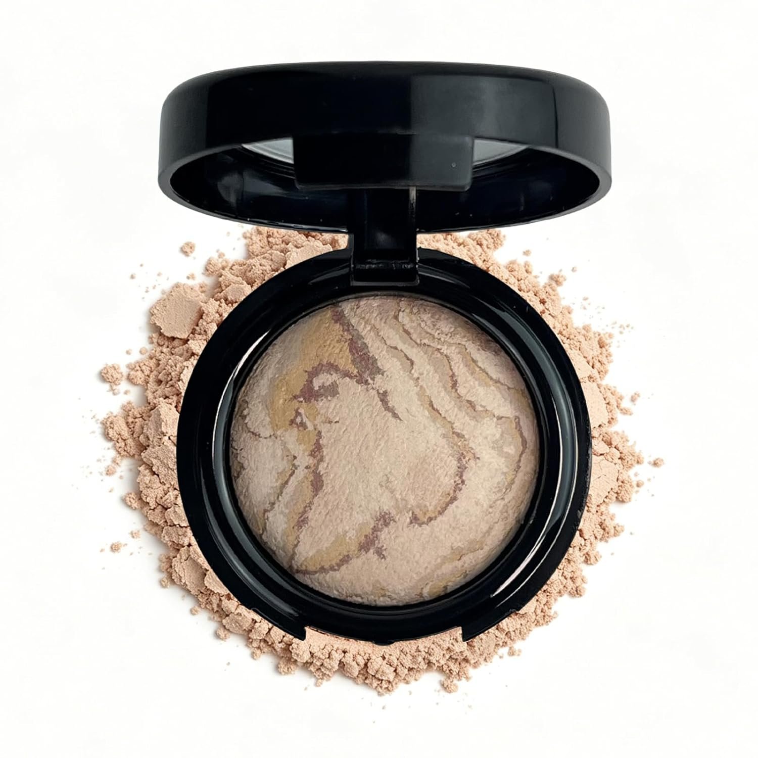 K’APEINE Baked Pressed Powder for Face Makeup, Color Correcting Setting Powder, Long Lasting Oil Control Finishing Base Makeup Compact, Smooth Blurring Powder for Women Everyday Makeup – 01#
