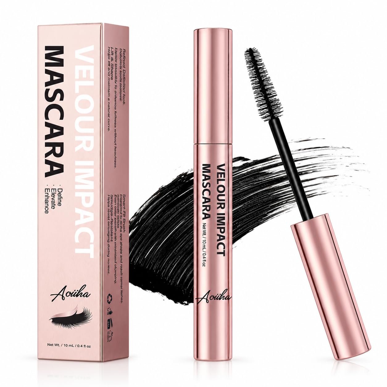 Mascara Liquid Lash Extensions, Lengthening & Volumizing Liquid Lash Extensions, Tubing Formula for Volume & Lift – Smudge, Flake & Fade Proof – Nourishing Formula Safe for Sensitive Eyes