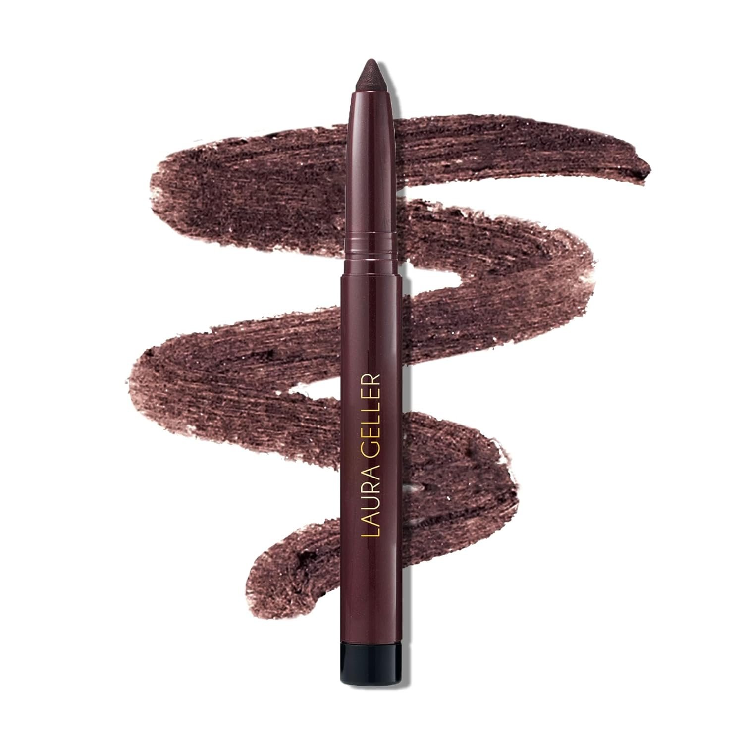 LAURA GELLER NEW YORK Kajal Longwear Kohl Eyeliner Pencil – Smoky Amethyst – Smooth, Blendable Application, Long-Wearing, Non-Creasing – Infused with Caffeine & Vitamin E – Built-In Sharpener