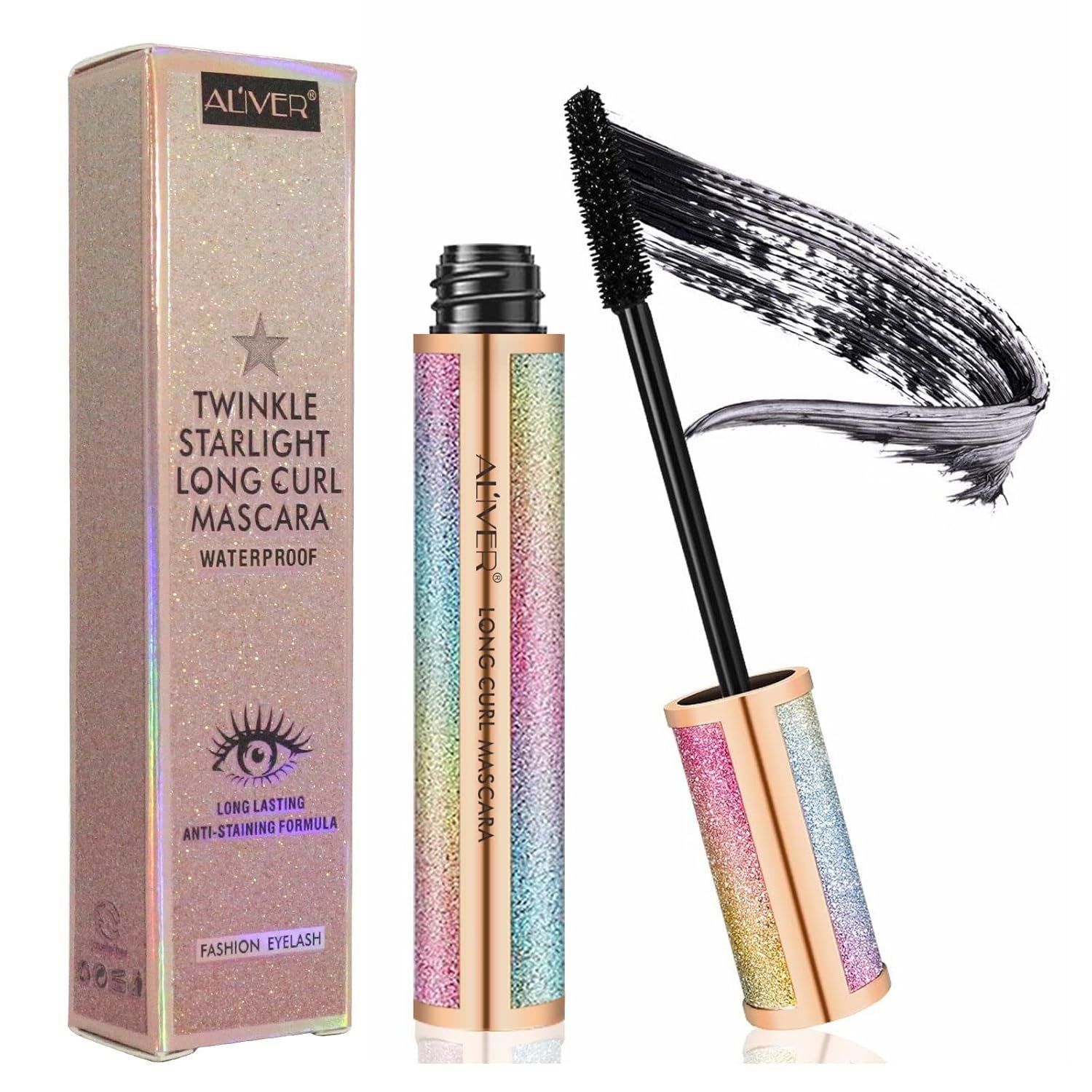 4D Silk Fiber Lash Mascara – Luxuriously Longer, Voluminous Eyelashes, Waterproof Tubing Mascara in Black, Natural Lengthening, Smudge-proof, Hypoallergenic, No Clumping, Easy to Apply & All Day Full