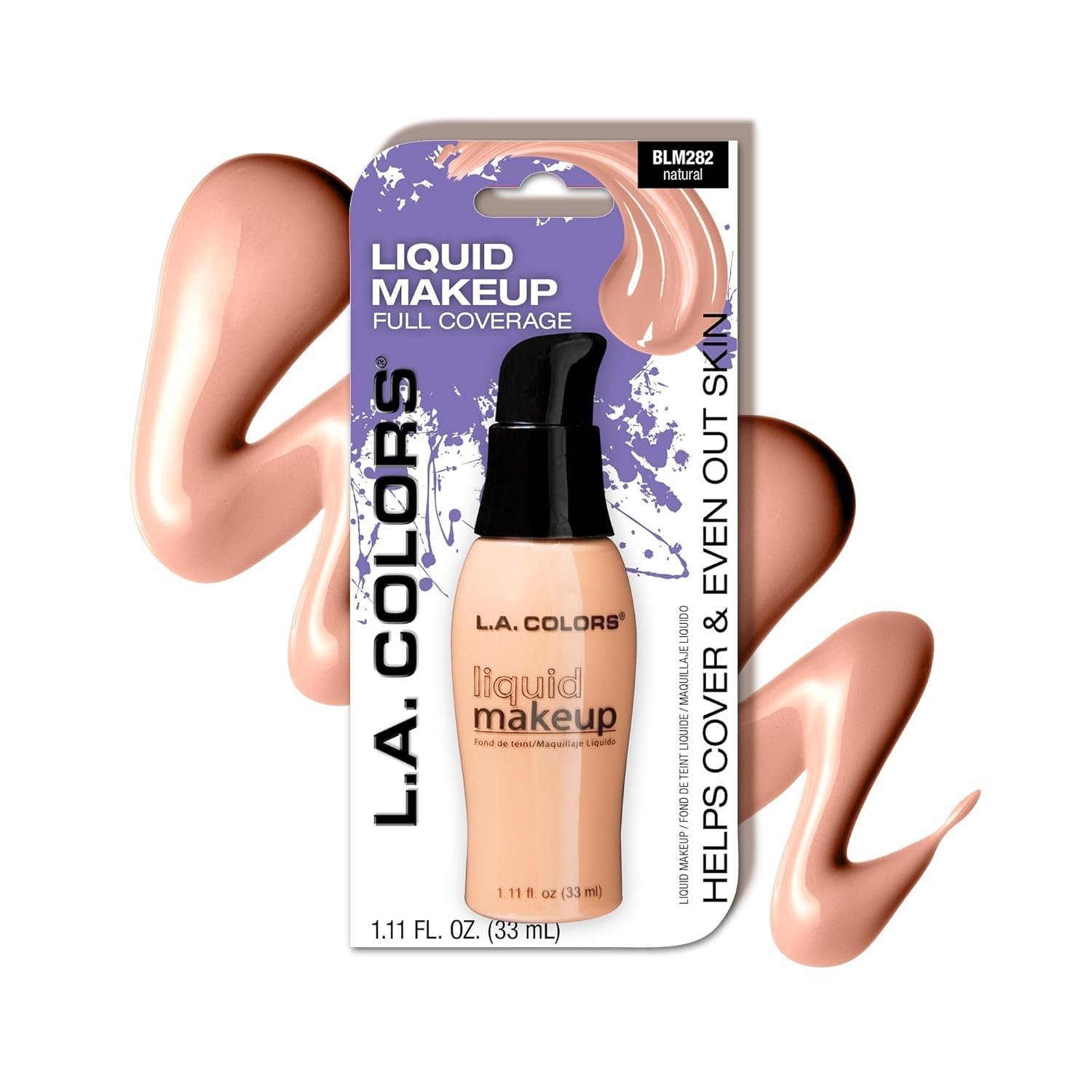 L.A. COLORS Liquid Makeup, Natural – Carded CBLM282A