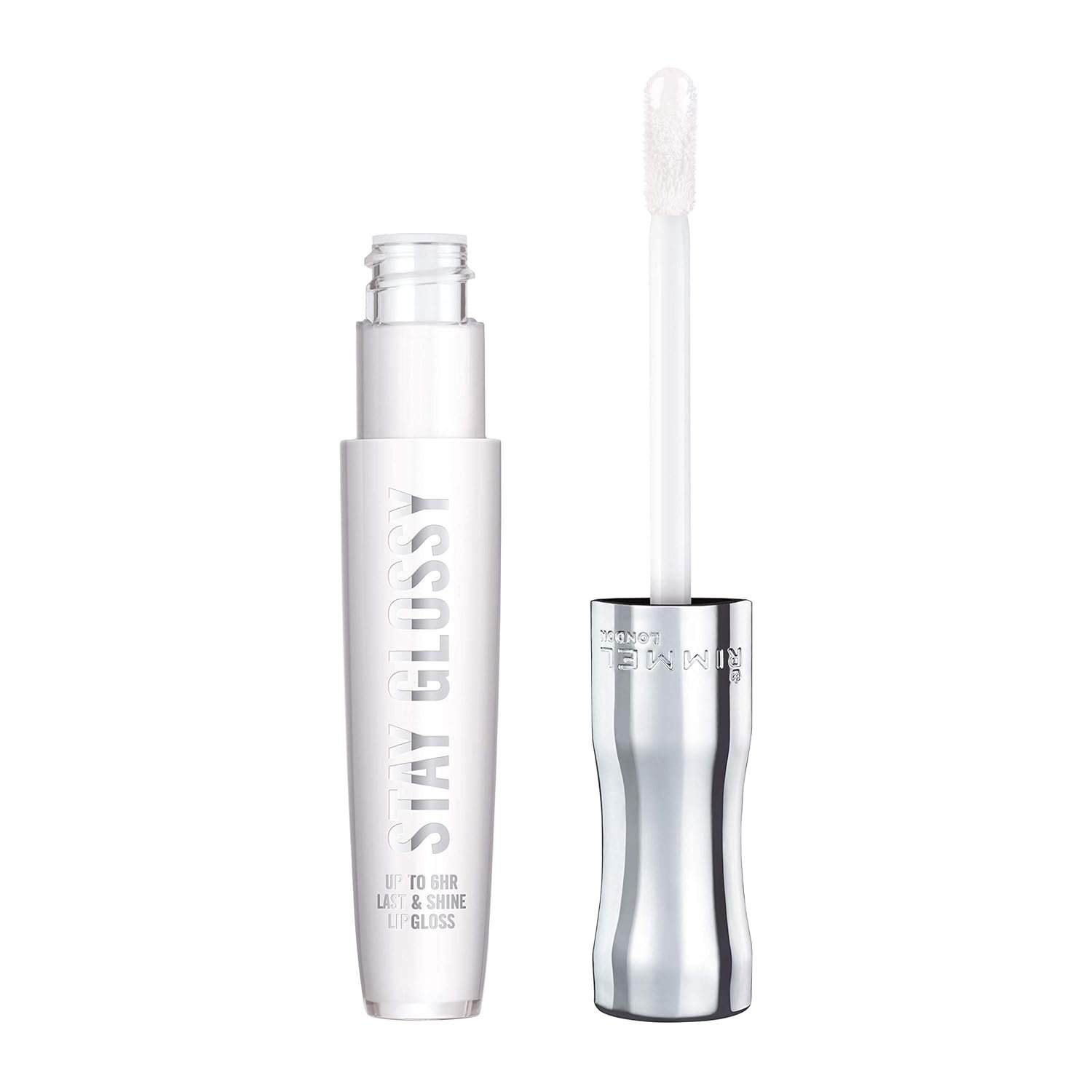 Rimmel Stay Glossy Lip Gloss – Non-Sticky and Lightweight Formula for Lip Color and Shine – 820 Seduce Me, .18oz