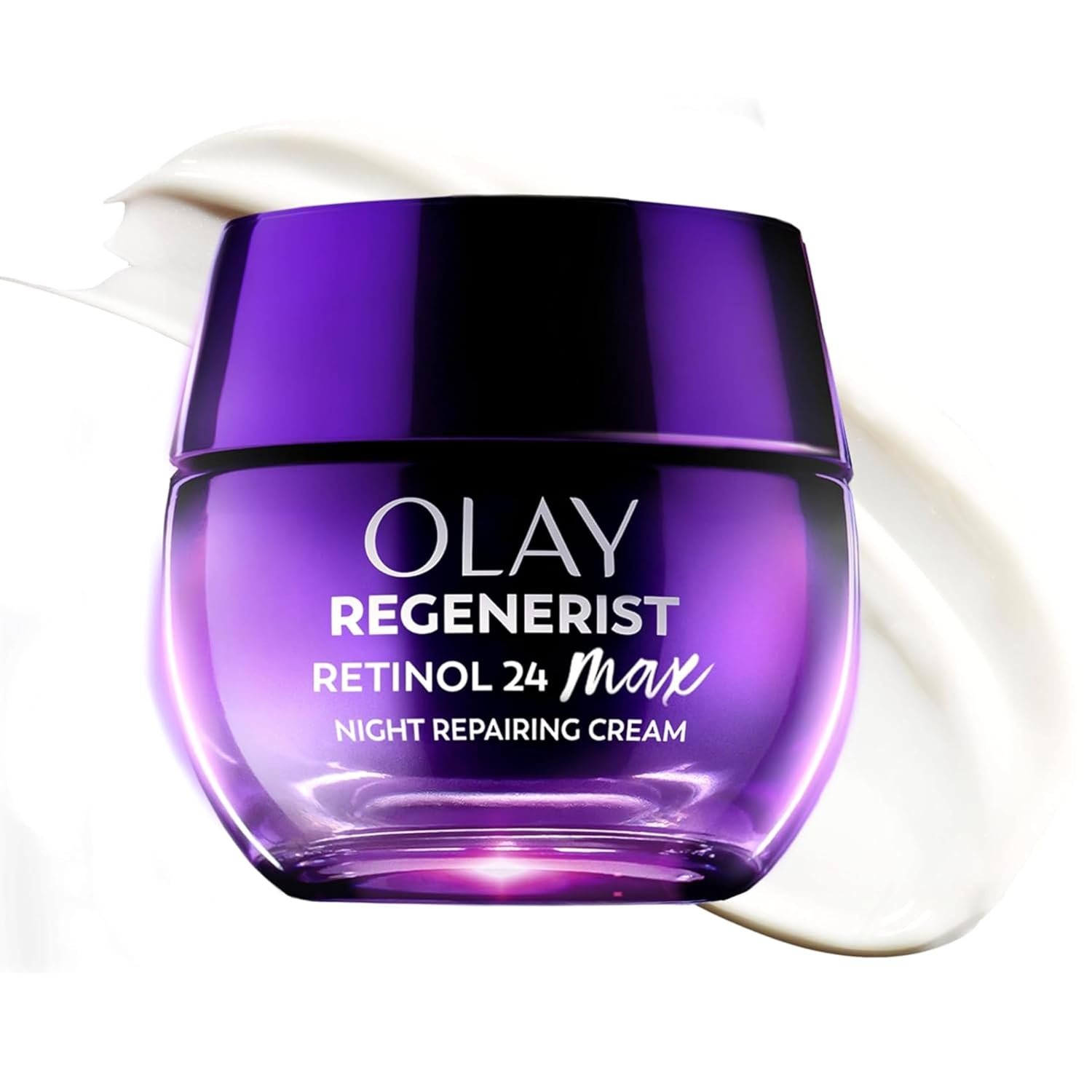 Olay Retinol Night Cream for Women, MAX, Anti-Aging Face Mousturizer, Fragrance-Free, Non Greasy – Anti-Wrinkle, Smooth Fine Lines, Hydrating Skin Care – Triple Collagen Cream, Niacinamide, 1.7oz