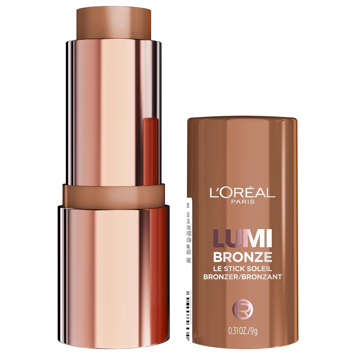 L’Oreal Paris Lumi Bronze Le Stick Soleil Bronzer Stick, Cream-To-Powder Bronzer For A Sunkissed Face Makeup Glow, 110 Toasted Sunlight