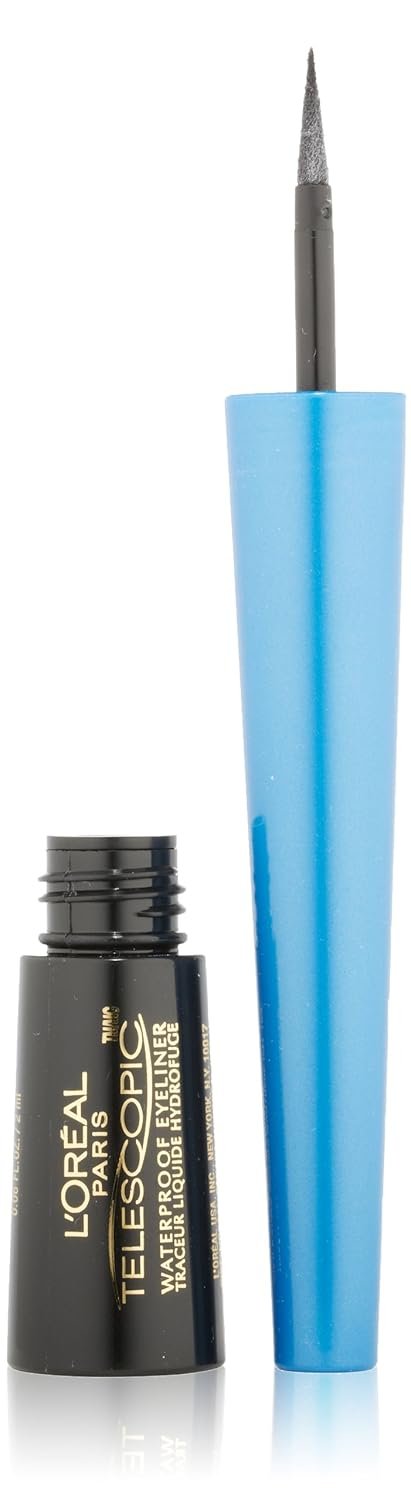 L’Oreal Paris Telescopic Precision Liquid Waterproof Eyeliner, Black, 0.08 Oz