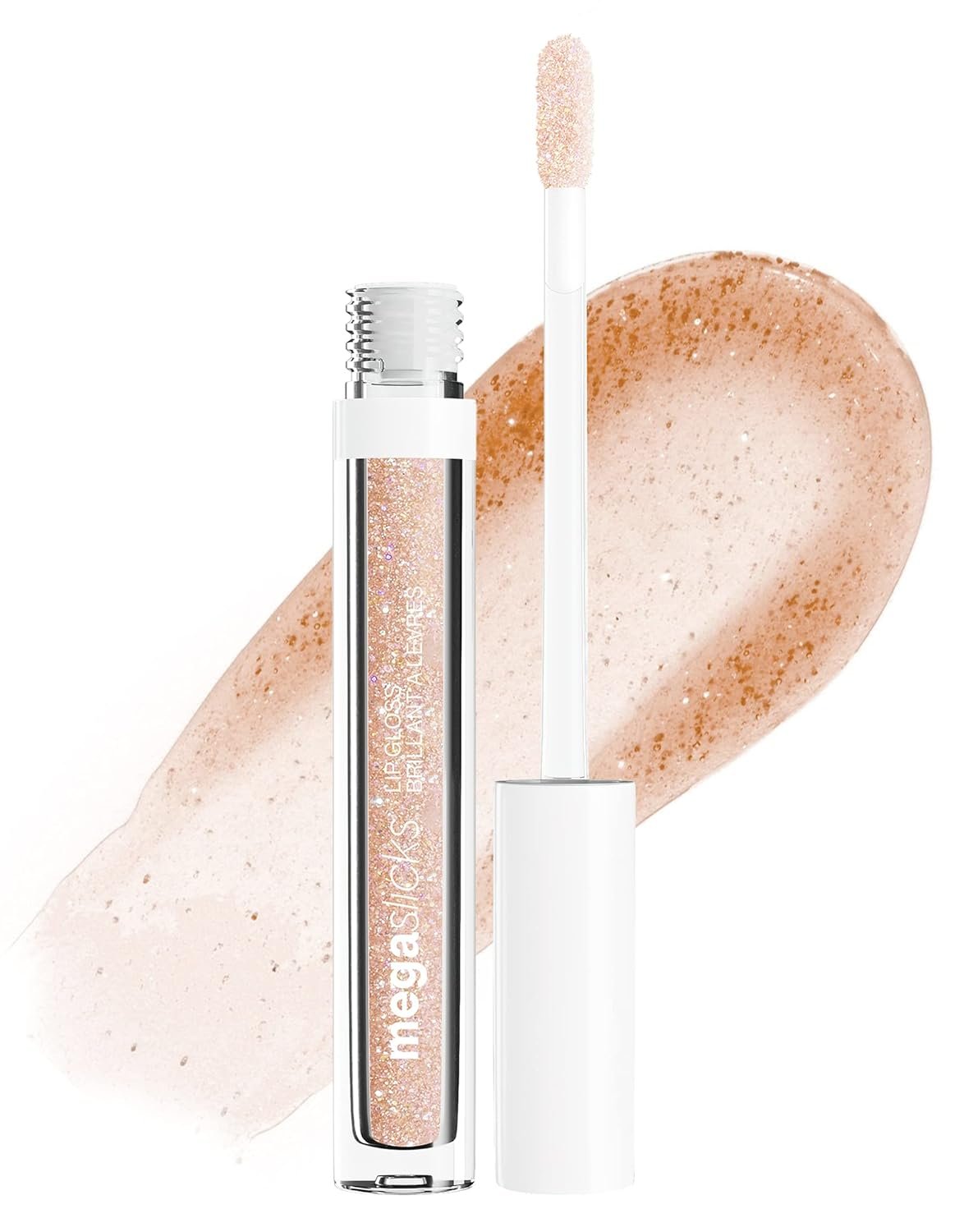 wet n wild MegaSlicks Lip Gloss, Ultra-Glossy, Vitamin-E Enriched, Ultra-Gloss High Shine Moisturizing, Cruelty-Free & Vegan – Crushed Diamonds