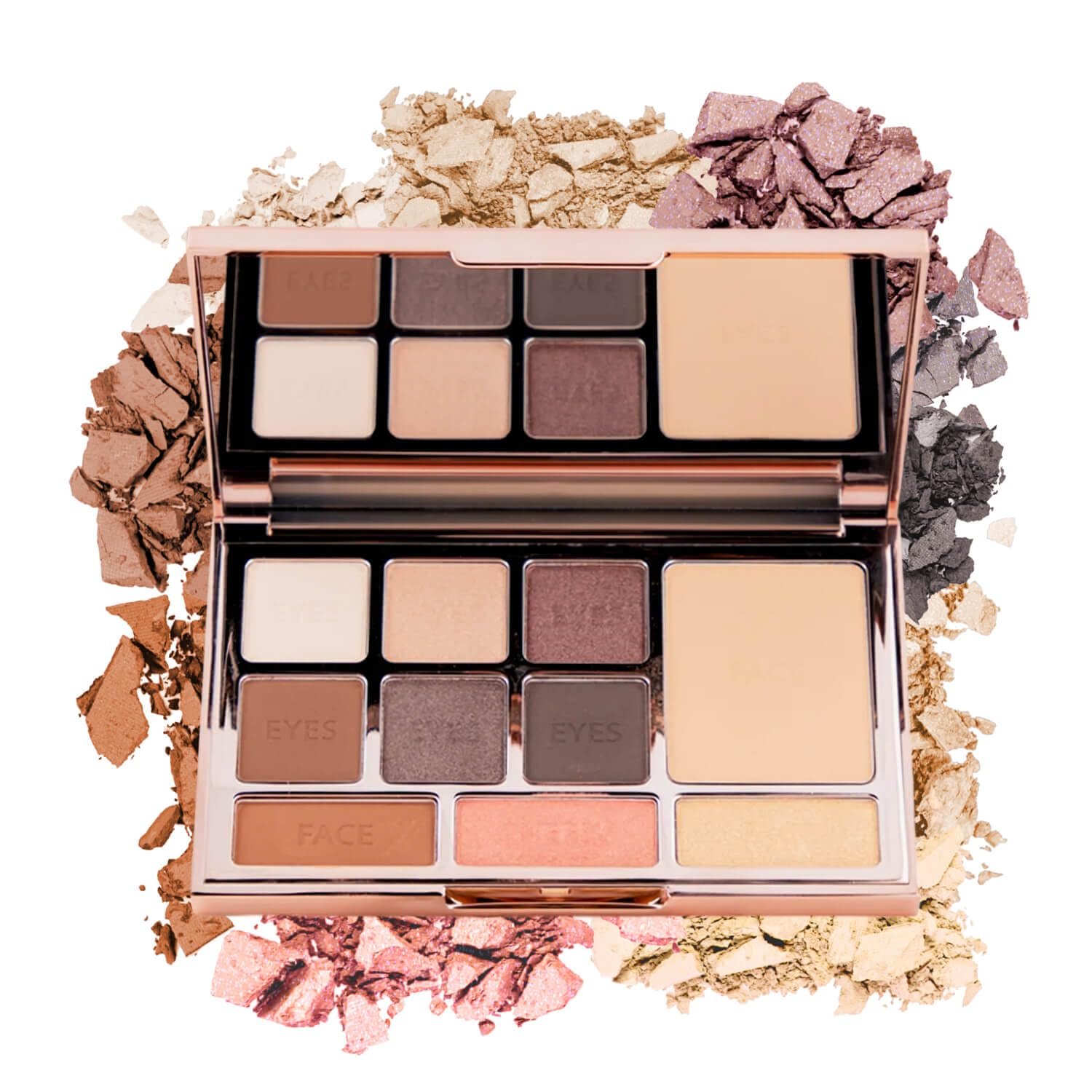 LUMINESS Face Time Essentials Face Palette – Includes Bronzer, Blush, Highlighter, Face Powder and 6 Eyeshadows – Highly Pigmented, Long-Wearing Makeup Palette – Silky Smooth, Easy to Blend