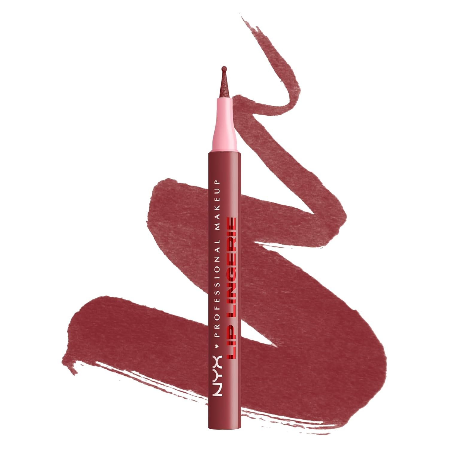 NYX PROFESSIONAL MAKEUP Lip Lingerie Liner Stain, Seamless Make Up with All-Day Color, Waterproof Lip Stain Finish – Up All Night (Black Cherry)