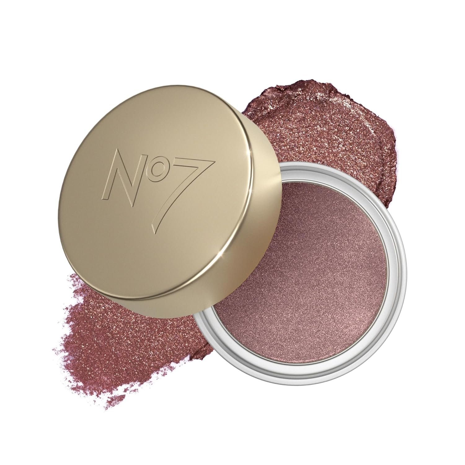 No7 Pro Artist Gilded Glimmer Cream Eyeshadow – Buildable Shimmer Eye Shadow for Bold, One-Swipe Color – Silky Long Wear Eye Makeup – Dusk Rose (3.4g)