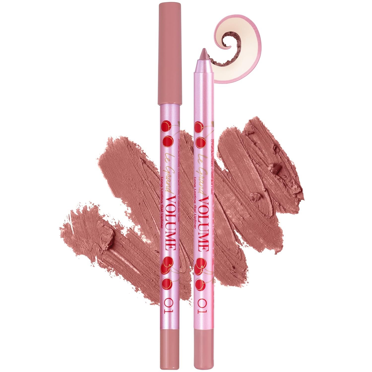 Vivienne Sabó Gel Lipliner Le Grand Volume Sharpenable, Long-Lasting Smudge-Proof Lip Liner & All-Over Lip Color, Creamy Precision Formula, Comfortable Wear, 01 Light Nude