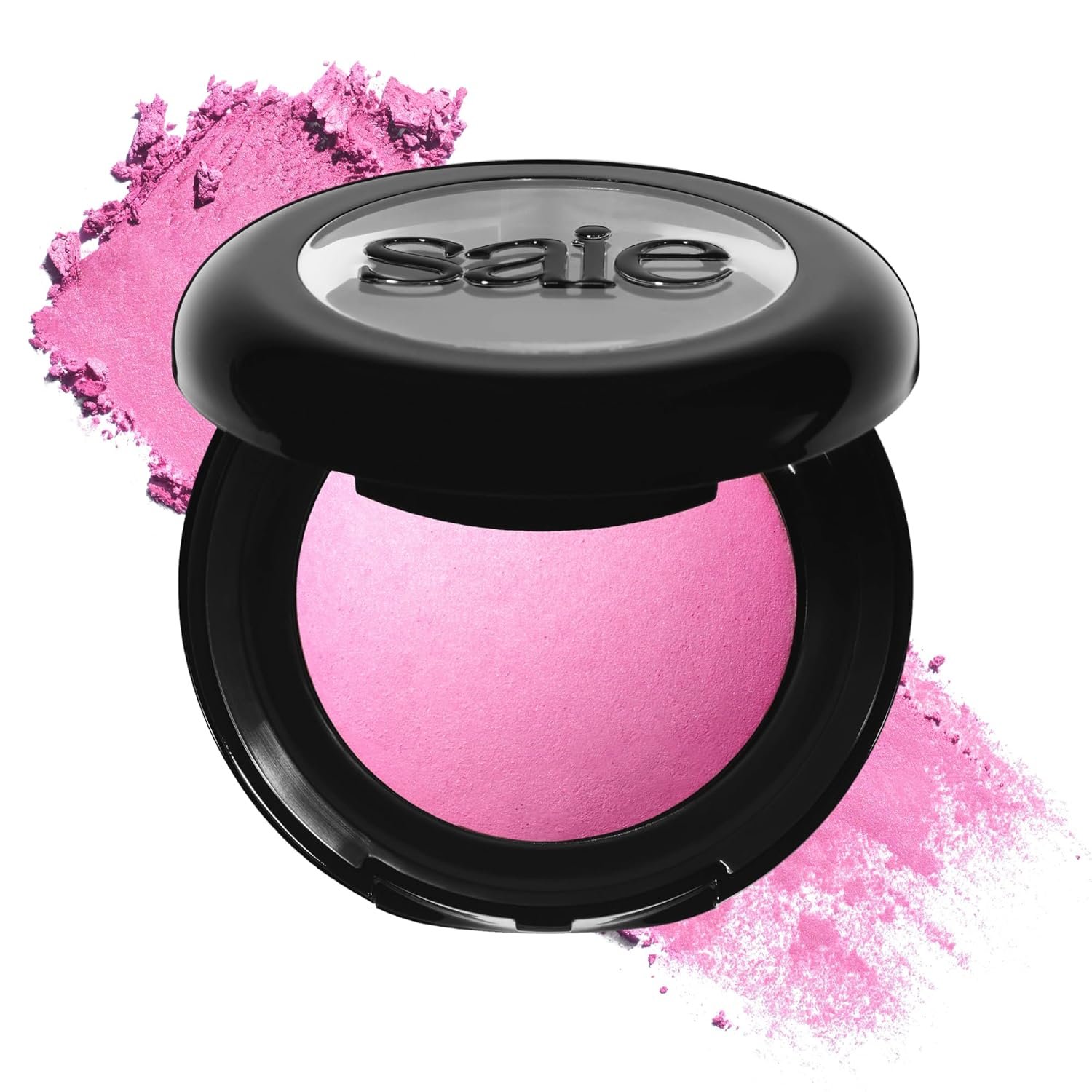 Saie SuperSuede Baked Blush – Talc-Free Powder Blush for Cheeks Infused with Hyaluronic Acid, Glycerin + Squalane – Hydrating Face Makeup for a Natural, Diffused Flush of Color – Bella (0.1 Ounce)