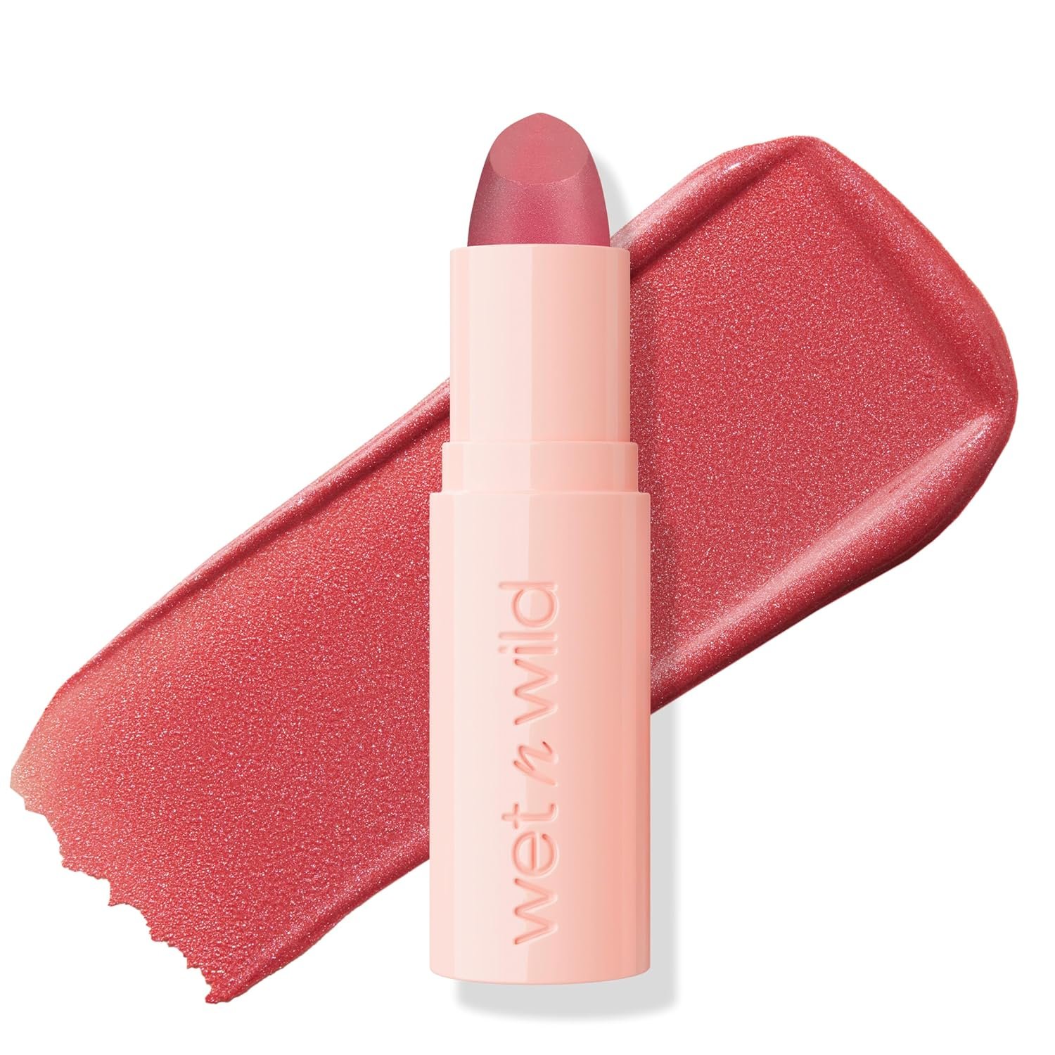 wet n wild Mega Last Rich Satin Lip Color, Rich Creamy Color with Satin Finish, Infused with Vitamin E & Moisturizing Argan Oil, Lightweight, Silky-Smooth, Vegan & Cruelty-Free – One in a Milli-Melon