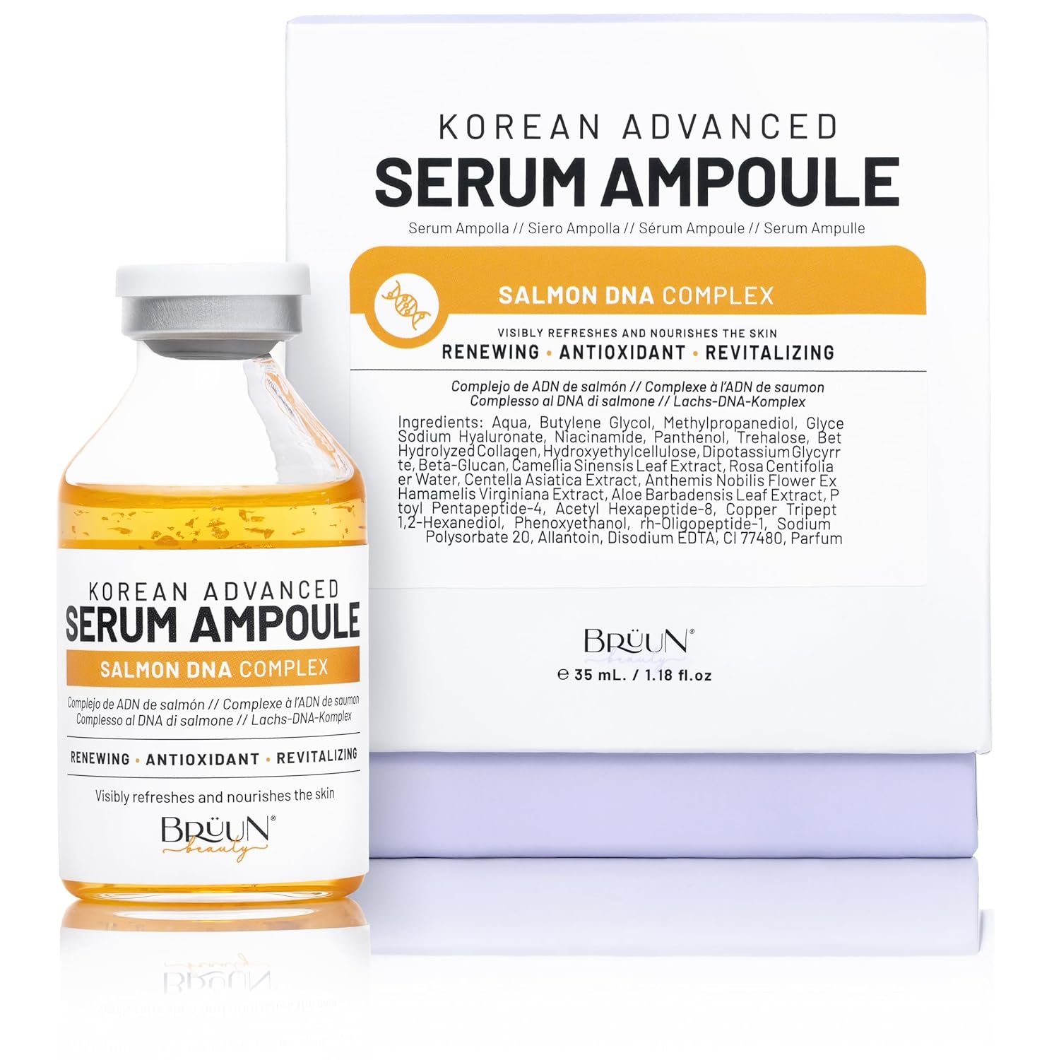 BRÜUN SD – Control Salmon DNA Ampoule – Micro Needling Korean Serum Booster for Face and Body to Use with and without Derma Pen Microneedling Skin Care Serum 1.18 fl.oz