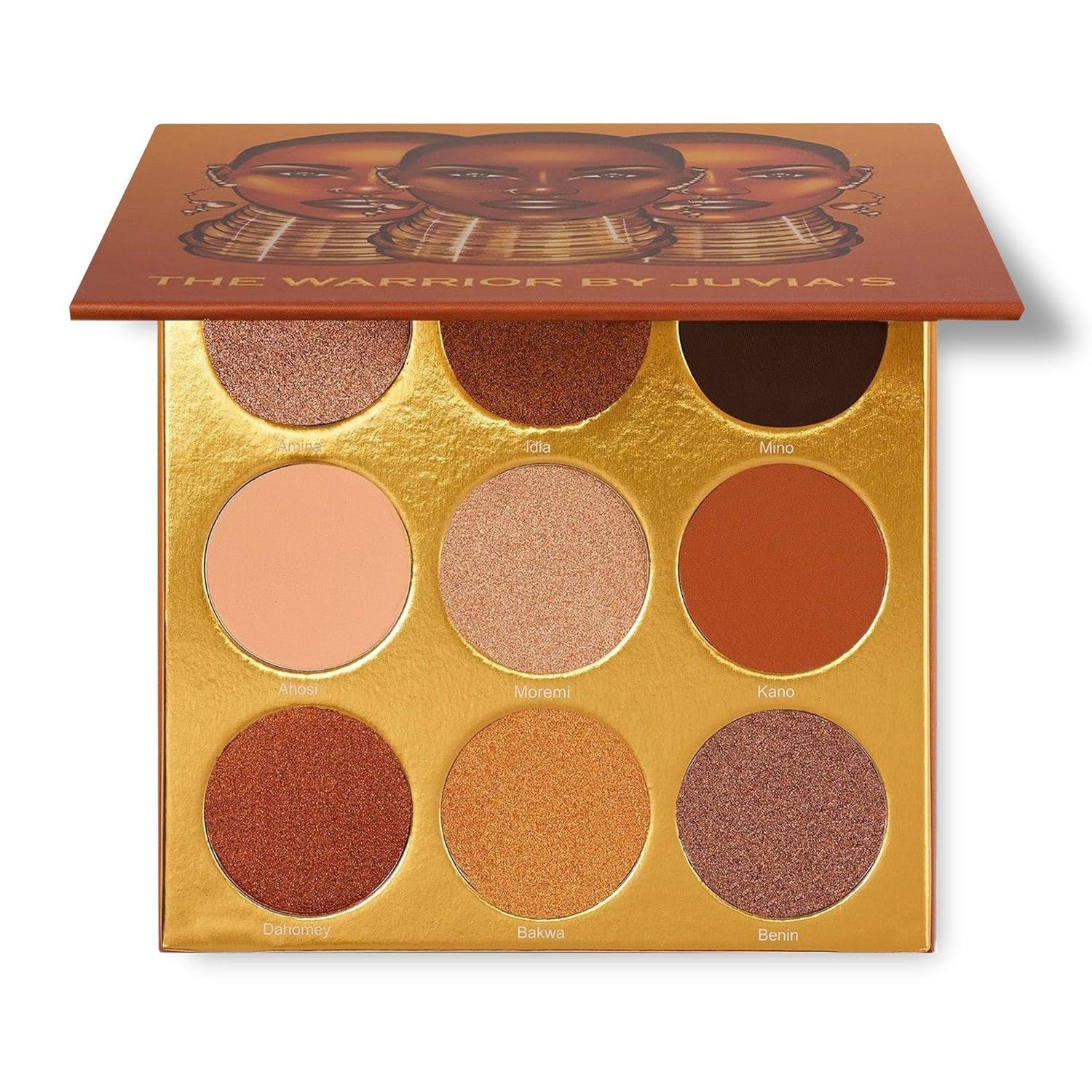 Juvia’s Place Palette The Warrior – Warm Golds, Browns & Bronzes, Shades of 9, Warm and Neutral Palette, Pigmented Makeup Palette Eye Color & Shine