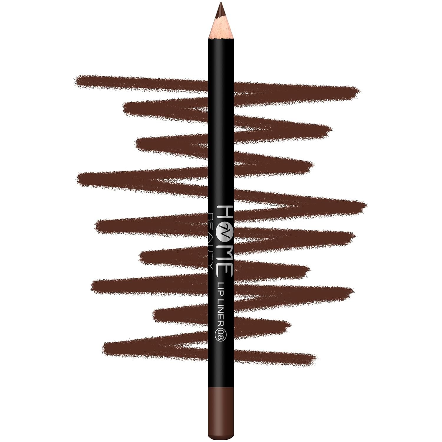 Brown Lip Liner, Waterproof Matte Long Lasting Lip Pencil (Color 08, 1 Count (Pack of 1))