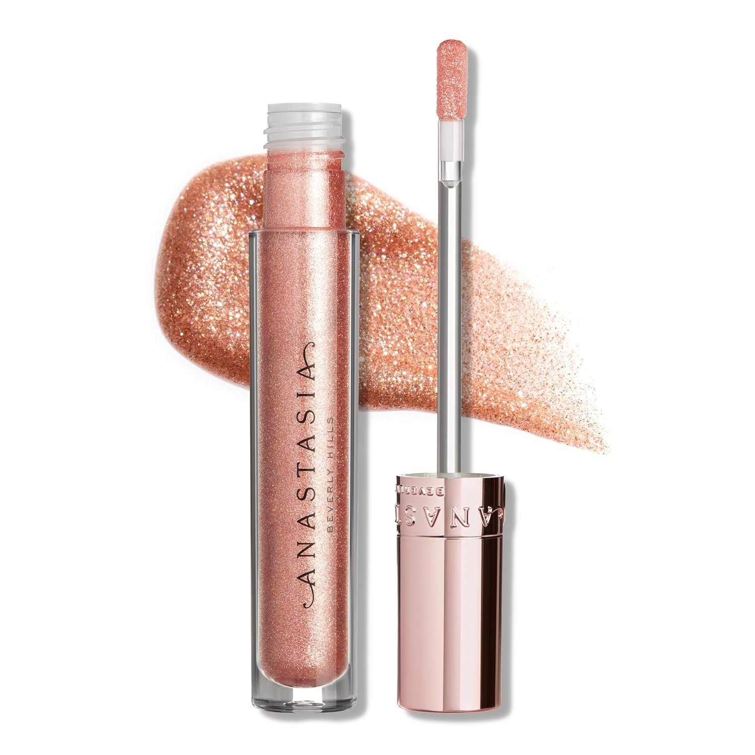 Anastasia Beverly Hills Lip Gloss – High-Shine Non-Sticky Lip Gloss for Fuller-Looking Lips with Smooth Comfortable Wear and Luminous Color Finish – Amber Sparkle