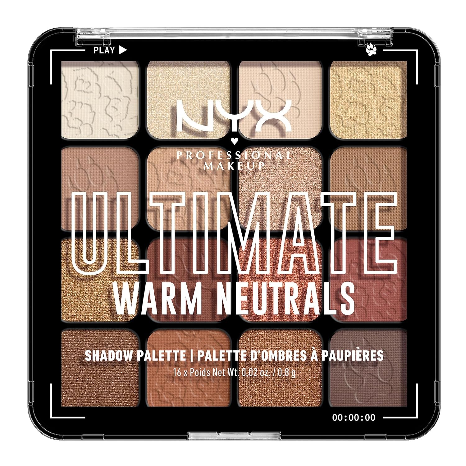 NYX PROFESSIONAL MAKEUP, Ultimate Shadow Palette, Eyeshadow Palette – Warm Neutrals