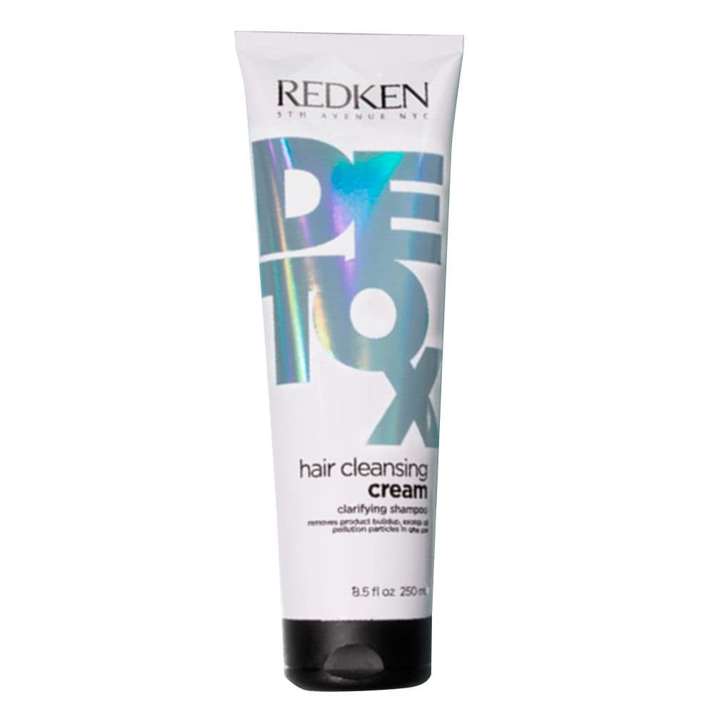 Redken Detox Hair Cleansing Cream Clarifying Shampoo For All Hair Types – Removes Buildup and Strengthens Hair Cuticle