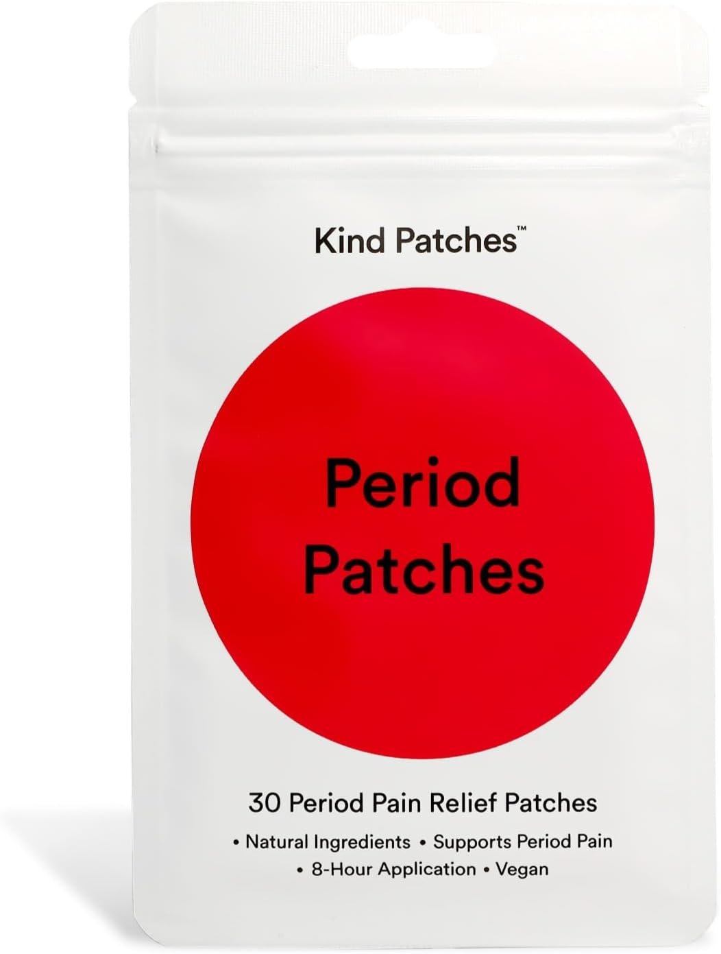 Kind Patches Period Patches – Period Relief Iron Patches with Menthol, Camphor and Chamomile – Menstrual Relief with Lavender Essential Oil – 30 Count