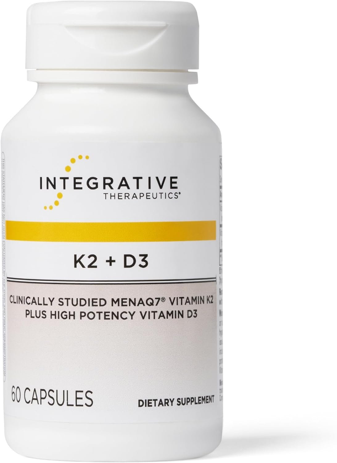 Integrative Therapeutics K2 + D3 – Supplement for Heart Health & Bone Strength* – Daily Vitamins for Calcium Absorption – Supports Vitality – Gluten-Free – Third-Party Tested – 60 Count (60 Servings)