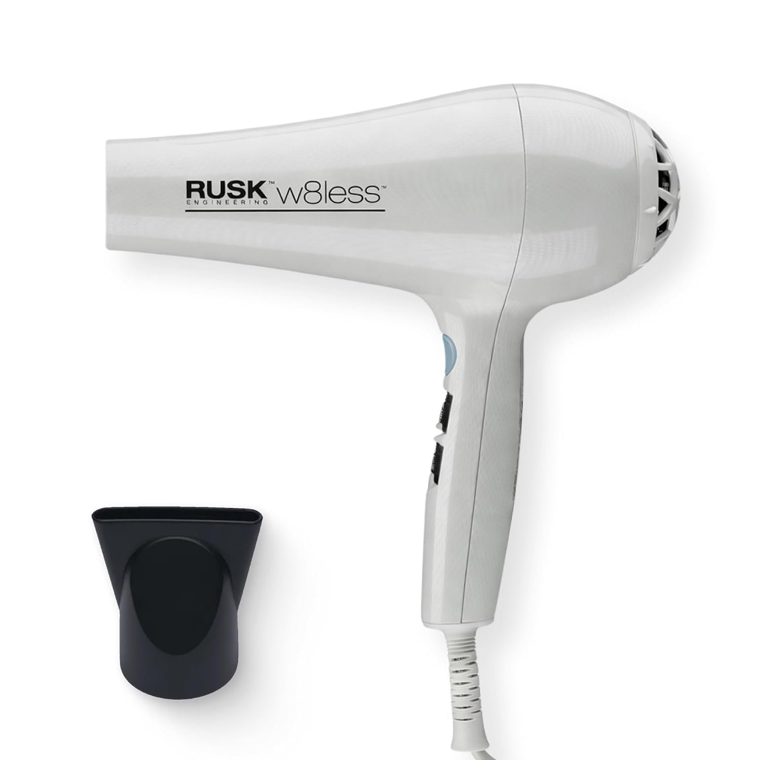 RUSK W8less 2000 Watt Ionic Hair Dryer – Ceramic Tourmaline Technology – Lightweight, Professional Blow Dryer for Fast Drying & Frizz Control (1 ct)