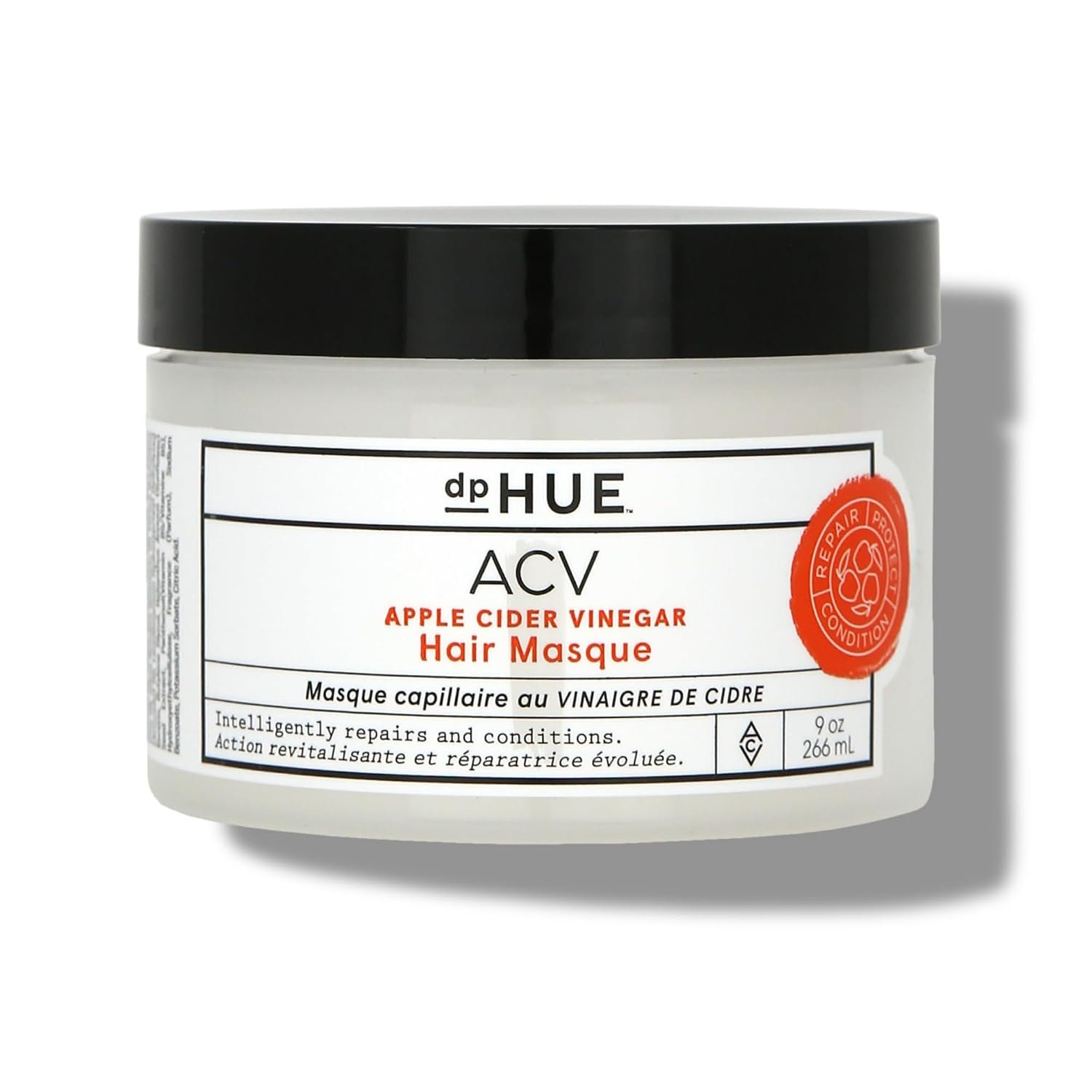 dpHUE Apple Cider Vinegar Hair Masque, 9 oz – Deep Conditioning Treatment for Dry, Damaged, Color-Treated Hair – Made with Avocado, Rosehip & Coconut Oils