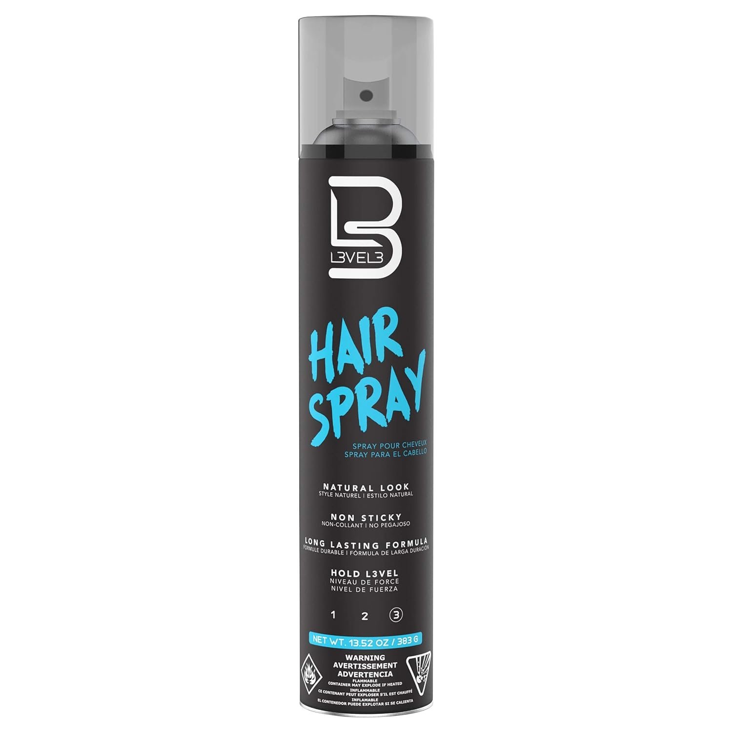 L3 Level 3 Hair Spray – Long Lasting and Strong Hold – Great for Men and Women – Level Three – Suitable for All Hair Types (Hair Spray, 12.95 Fl Oz (Pack of 1)