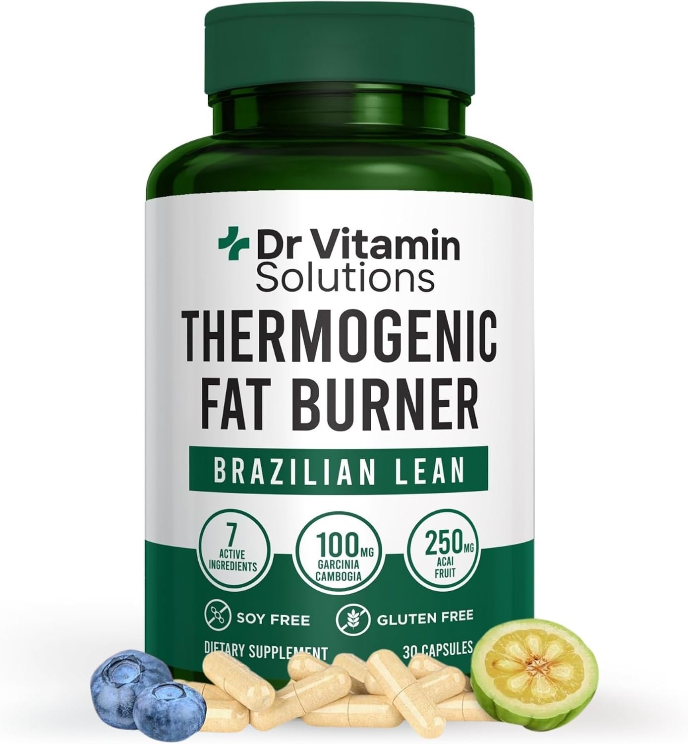 Thermogenic Fat Burner for Women and Men – Brazilian Lean | Appetite Suppressant & Metabolism Booster w/Green Tea, Garcinia | Belly Fat, Energy & Bloating Support, 30 Capsules, Non-GMO, Made in USA