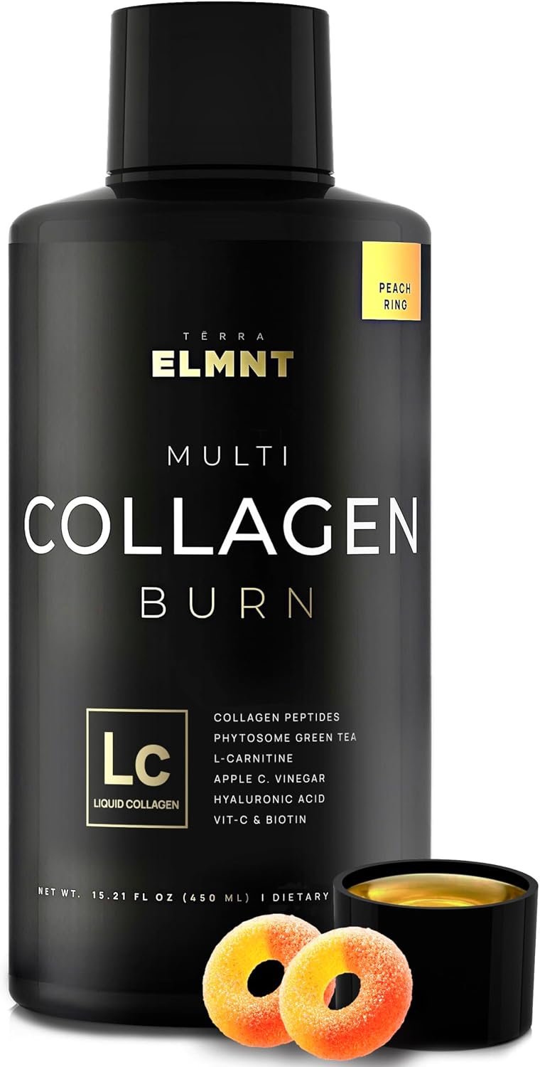 Premium Liquid Collagen for Women Weight Loss & Beauty Collagen Peptides | Hyaluronic Acid, Biotin, L-Carnitine, ACV – Ultra Pure Multi Collagen Protein Shots, Colageno, Hair Nails And Skin Vitamins
