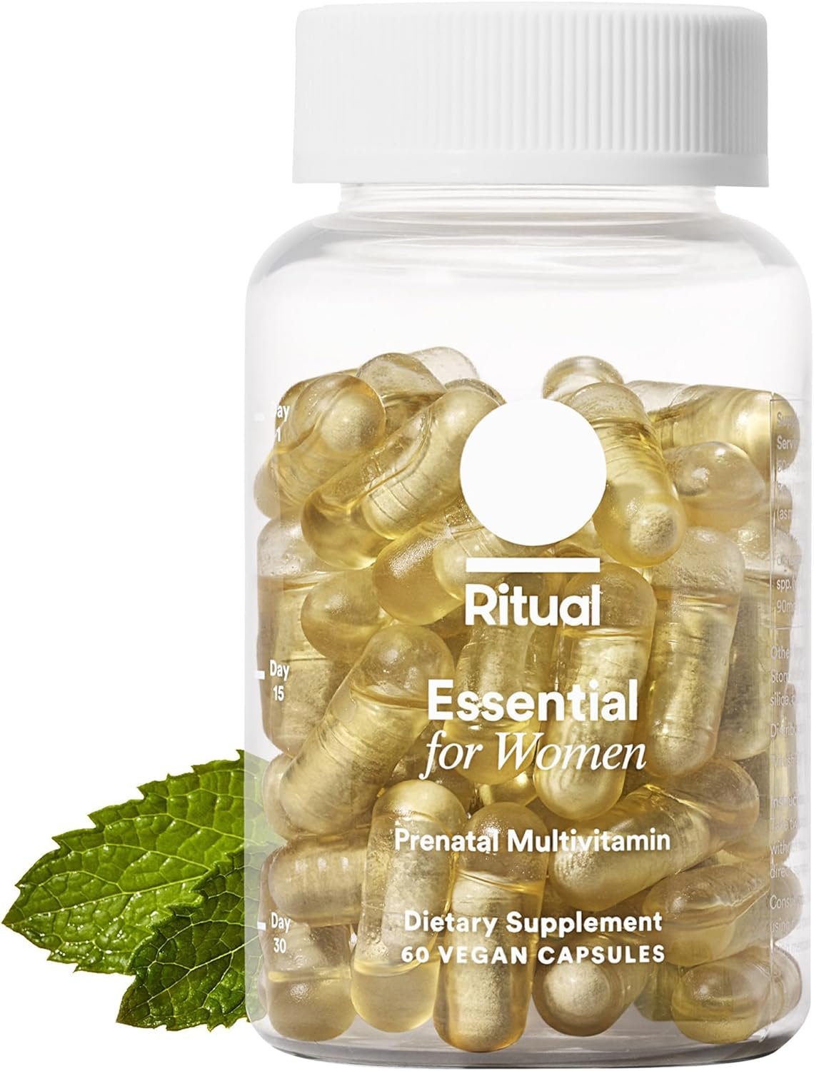 Ritual Women’s Prenatal Multivitamins – 60 Capsules – 30 Servings | Clinical-Backed- Key Essential Vitamins and Minerals to Support Mom and Baby During Pregnancy* – Choline – Vegan – Mint