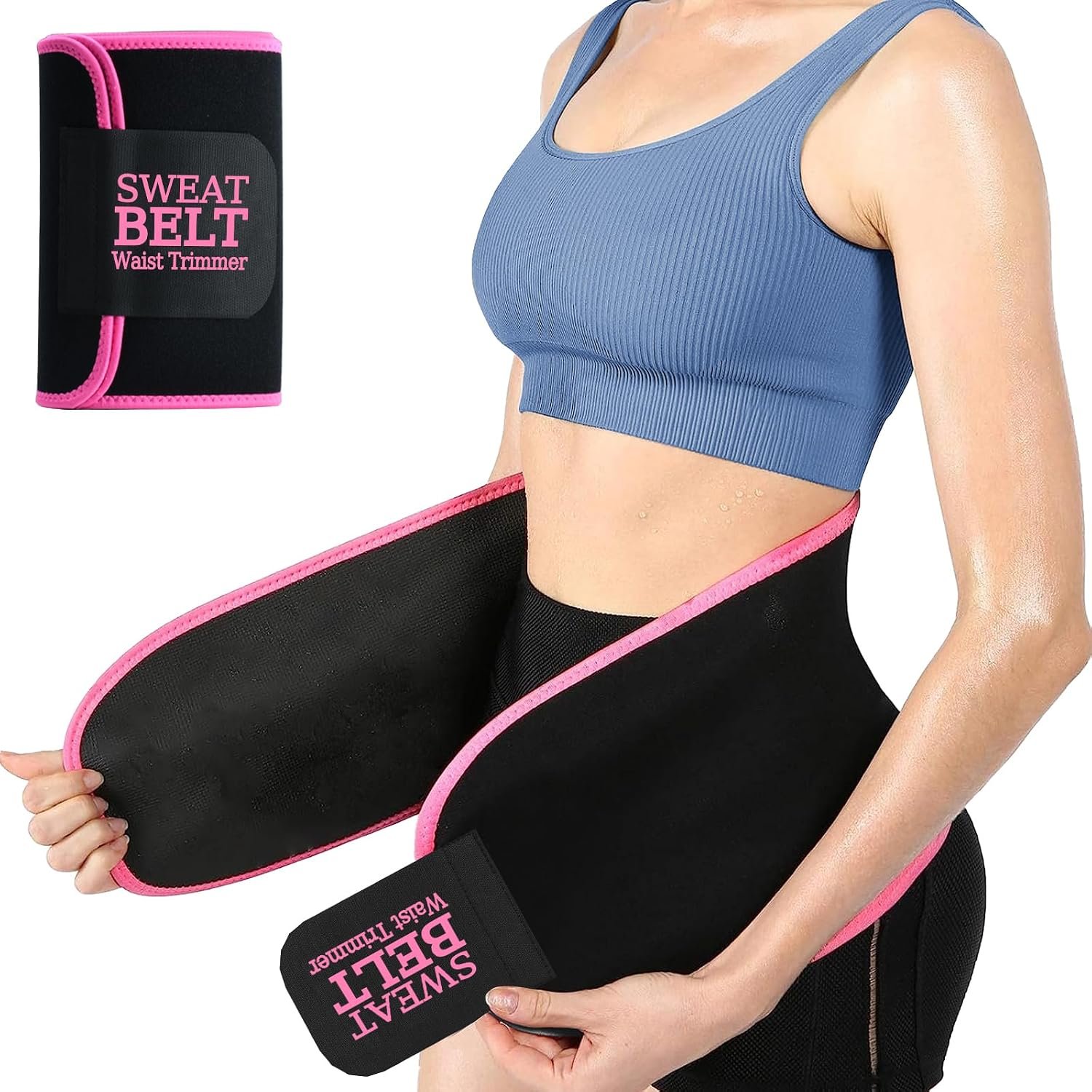 ZPP Waist Trainer Trimmer Sweat Belt for Women & Men Neoprene | Neoprene waist trainer sweat belt, boosts core temp for sweat & slimming, ideal for gym workouts, walking, and daily.