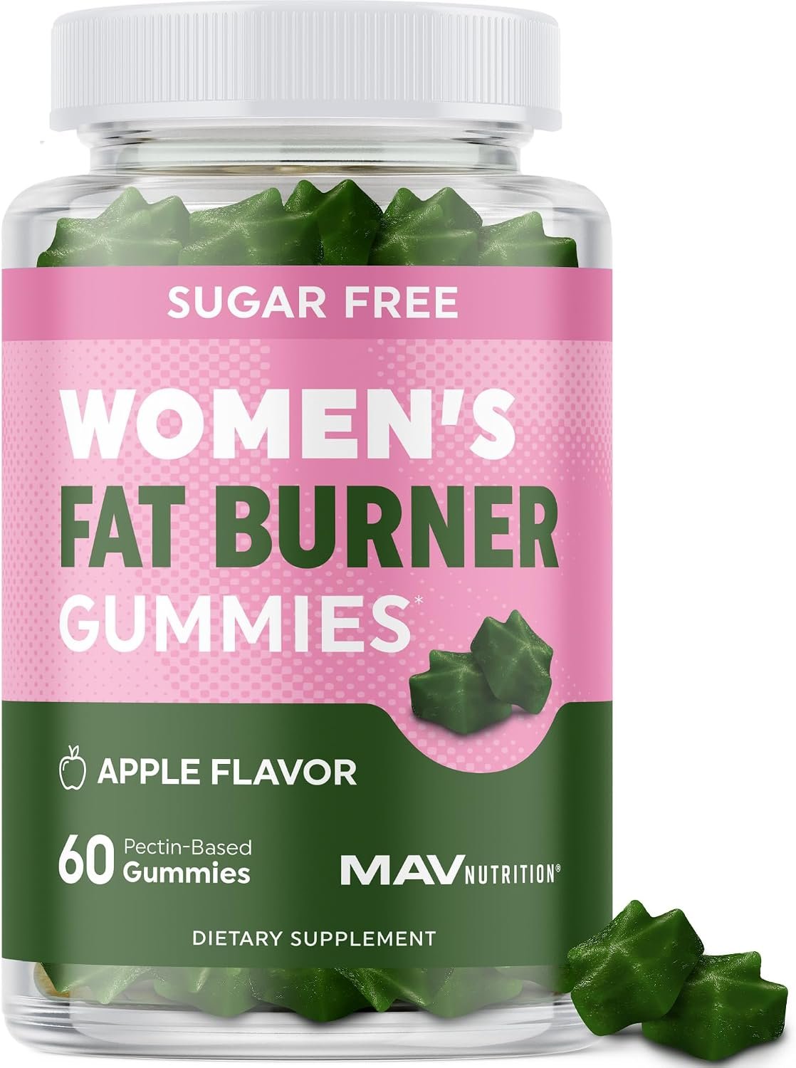 Women’s Fat Burner Gummies for Weight Loss, Green Tea & Green Coffee Bean | With Garcinia Cambogia & Raspberry, Fat Burners for Women Weight Loss Gummies, Green Tea Fat Burner Supplements, 60 Count