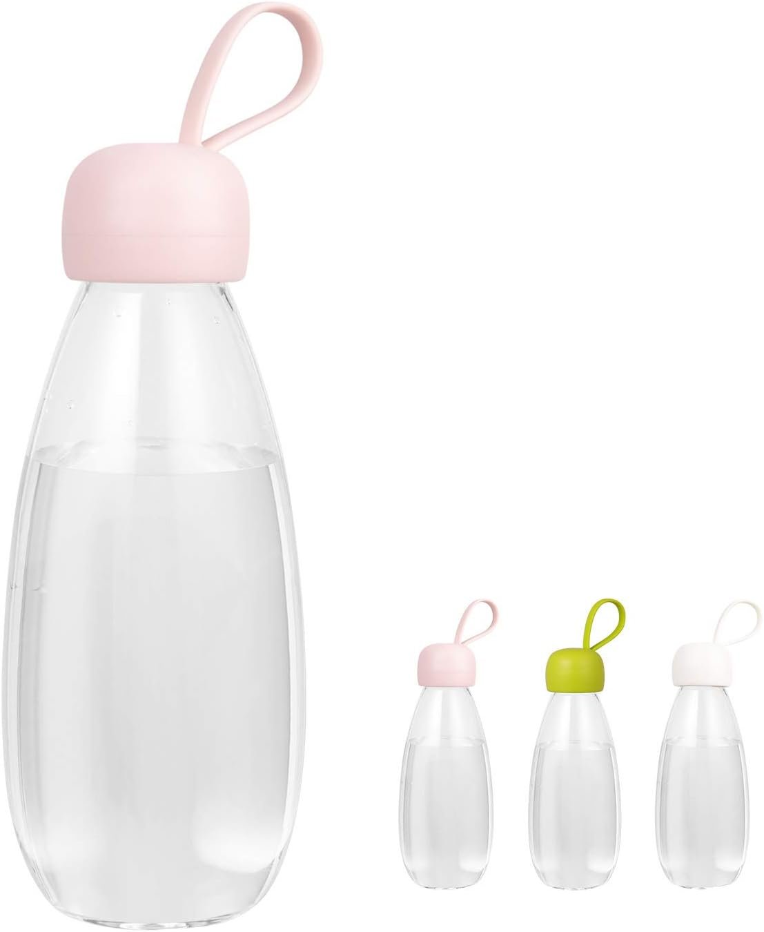 emoi BPA Free Water Bottle, 16oz/480ml Cute Water Bottle with Carrying Strap, Ideal for Kids Boys Girls Students Women Healthy Hydration-Pink