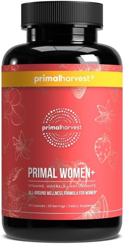 Primal Harvest Women+ – Daily Supplement, Gluten & Dairy Free, for Women