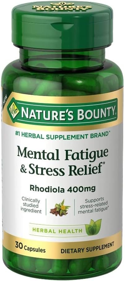 Nature’s Bounty Mental Fatigue and Stress Relief, 400mg, 30 Capsules