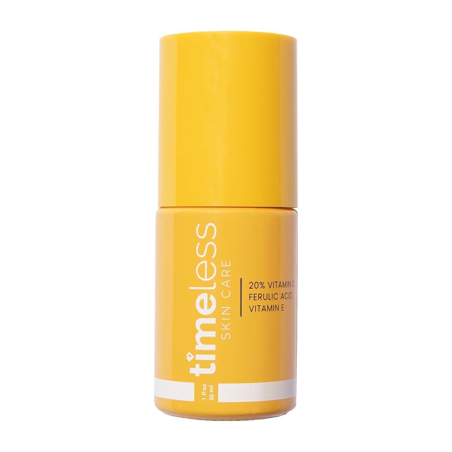 Timeless Skin Care Vitamin C Serum with Vitamin E & Ferulic Acid – Brightening Serum – for Oily & Dry Skin – Fragrance-Free – 1 oz | Vitamin C Serum for Even Skin Tone and Collagen Support, Antioxidant-Rich Advanced Skincare Formula, Lightweight