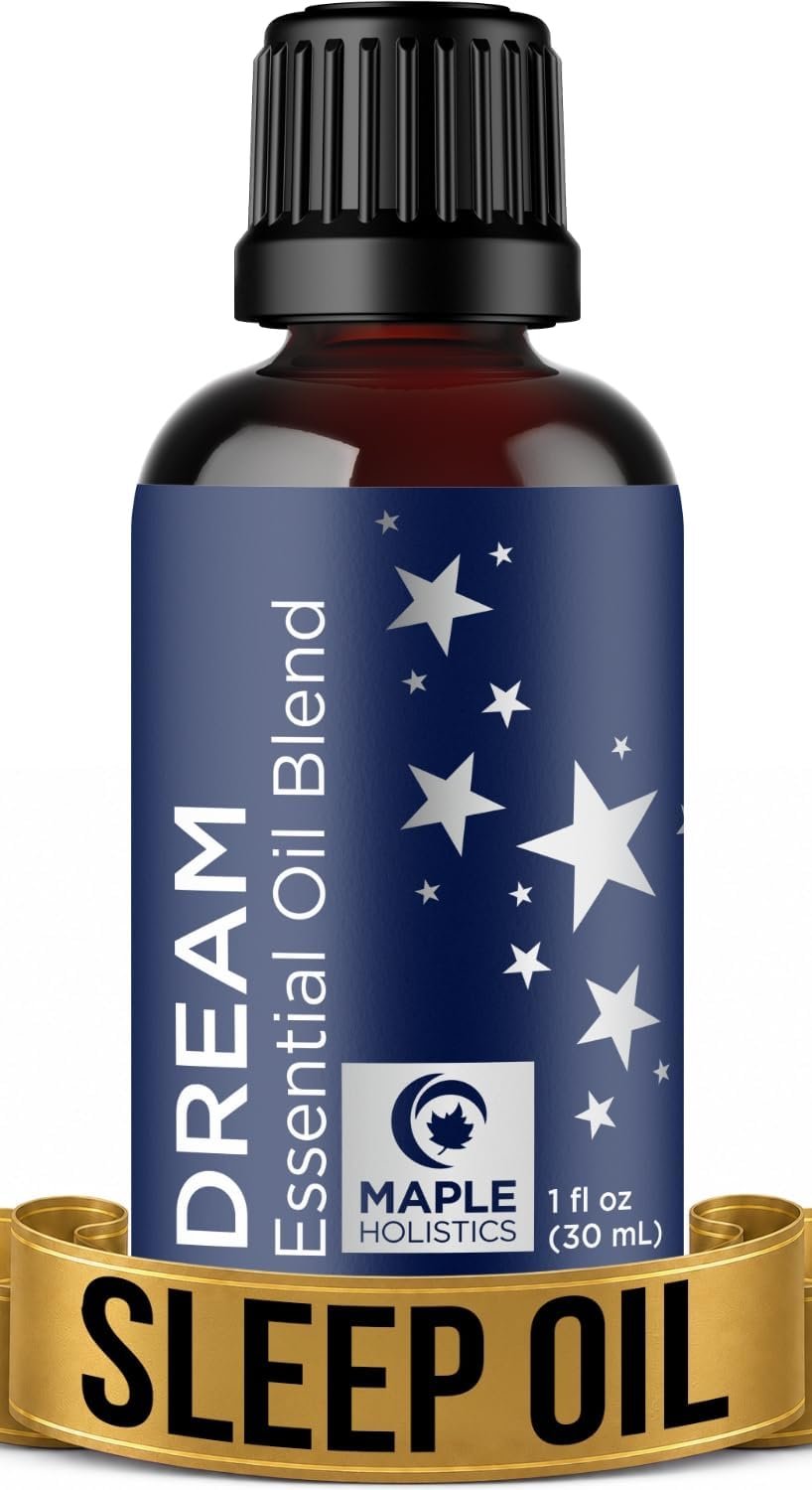 Sleep Essential Oil Blend for Diffuser – Dream Essential Oils for Diffusers Aromatherapy and Relaxation with Clary Sage Ylang-Ylang Roman Chamomile and Lavender for Sleep Time Support (1 Fl Oz)