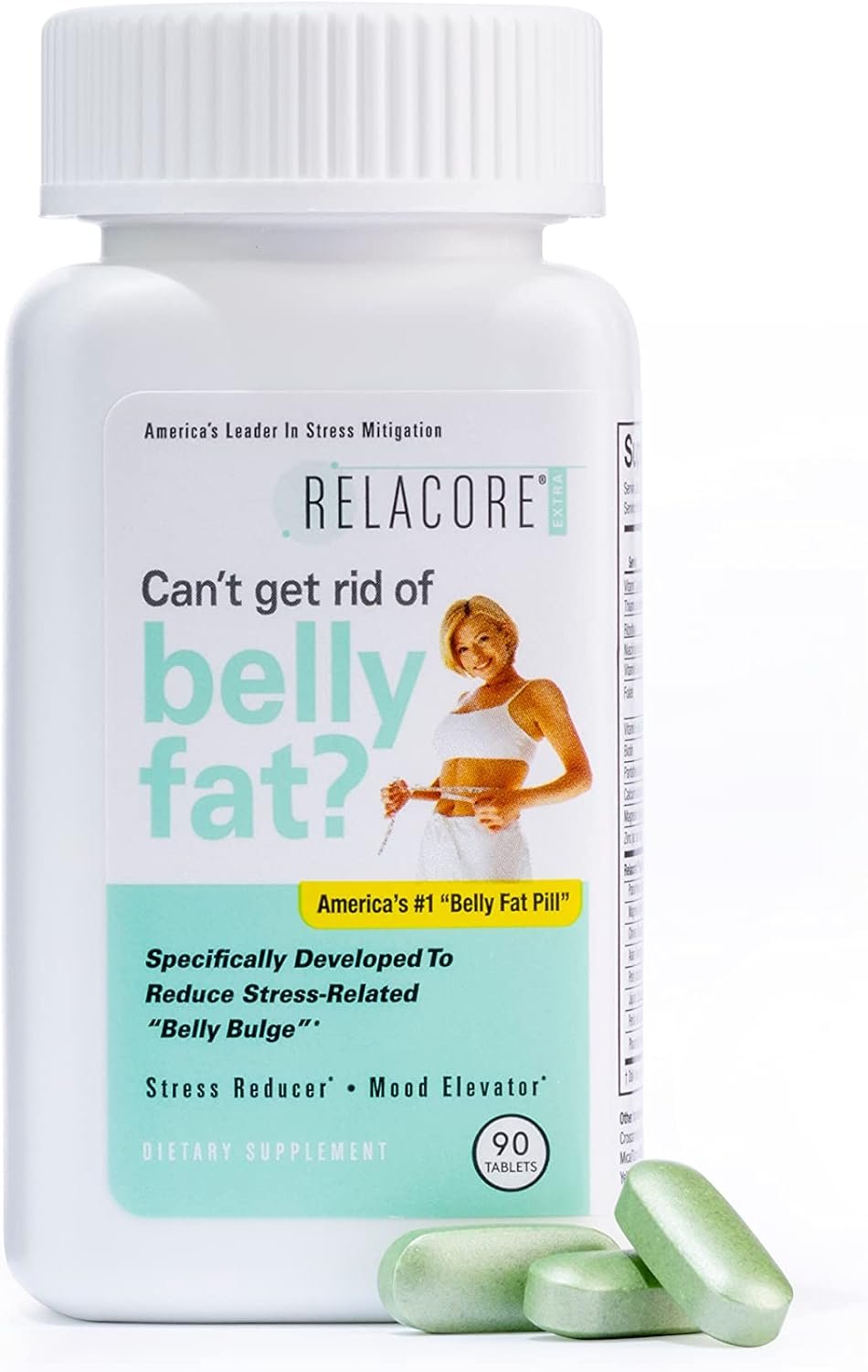 Relacore Extra | Cortisol Support for Women | Daily Stress Supplement | Reduce Stress, Improve Mood, Improve Energy, Reduce Stress-Related Visceral Fat