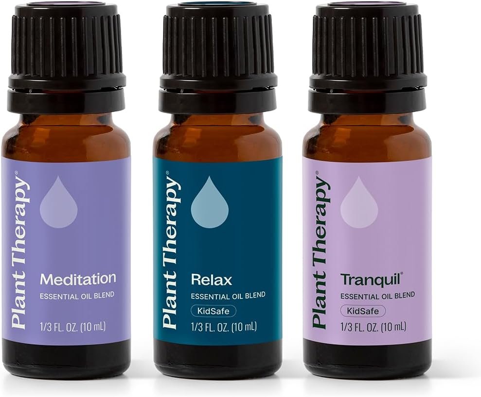 Plant Therapy Relaxation Essential Oil Blend Set 100% Pure, Undiluted, Calming Aromatherapy, Stress Relief, Restful Sleep