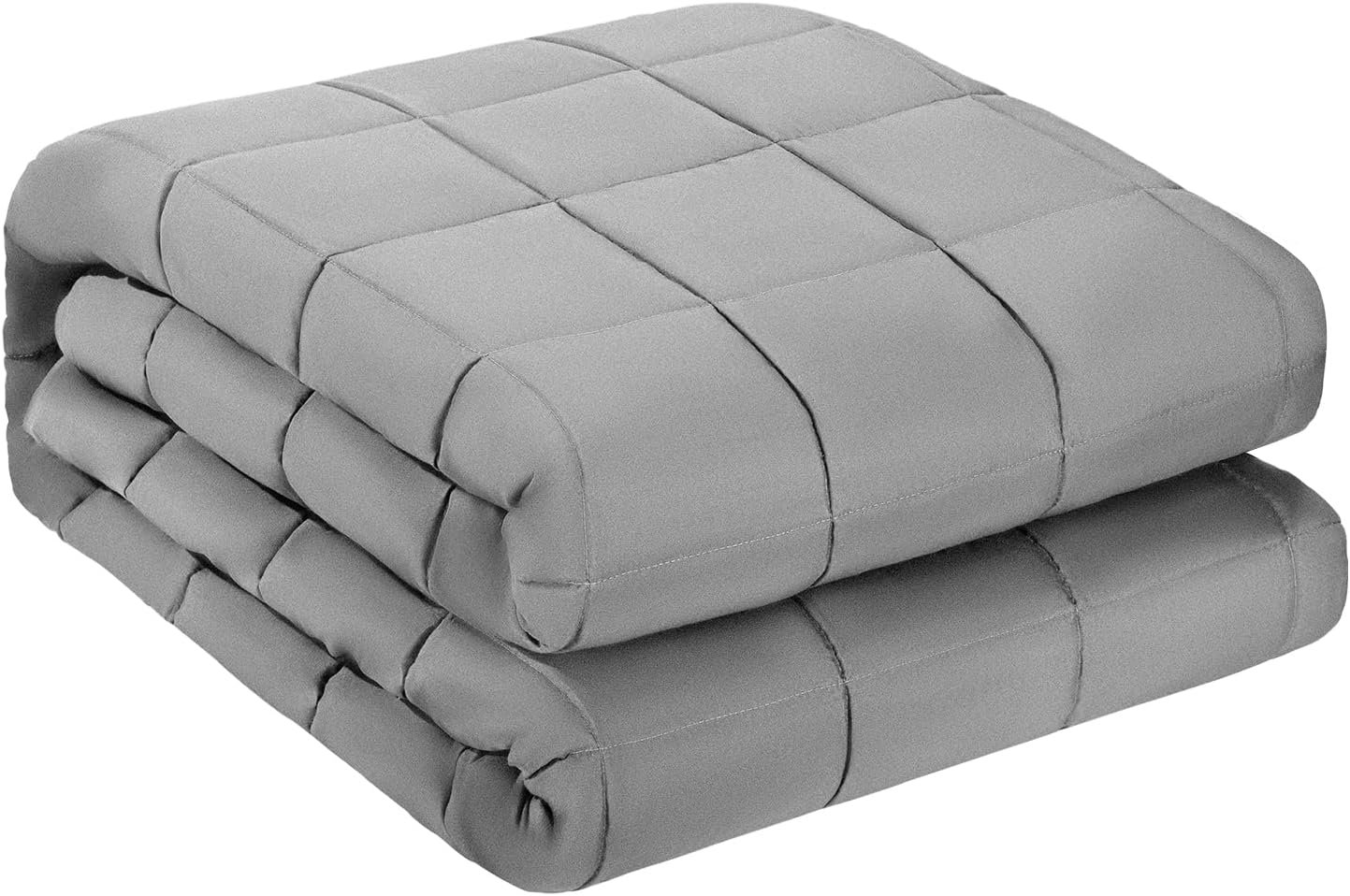 VEVOR Weighted Blanket 60 x 80 inch – Queen Size, 25 lbs Heavy Blanket with Cooling Glass Beads, Soft & Breathable for All-Season Use, Suitable for Adults 250–310 lbs, Ideal Gift Choice (Grey)