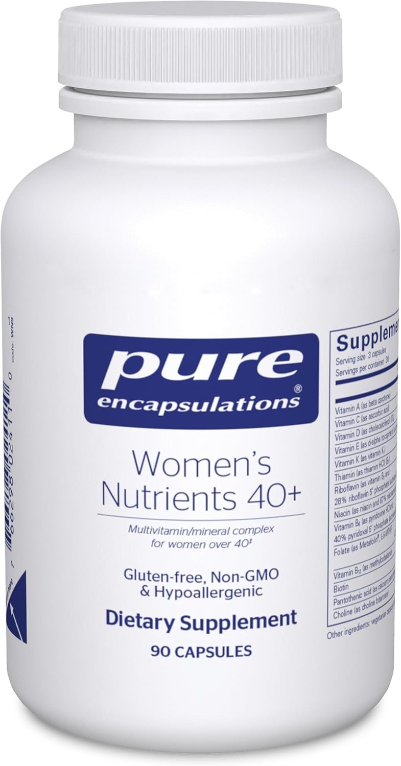 Pure Encapsulations Women’s Nutrients 40+ – Multivitamin for Women Over 40 to Support Urinary Tract Health, Breast Cell Health & Eye Integrity* Vitamin C & E – Gluten-Free & Non-GMO – 90 Capsules