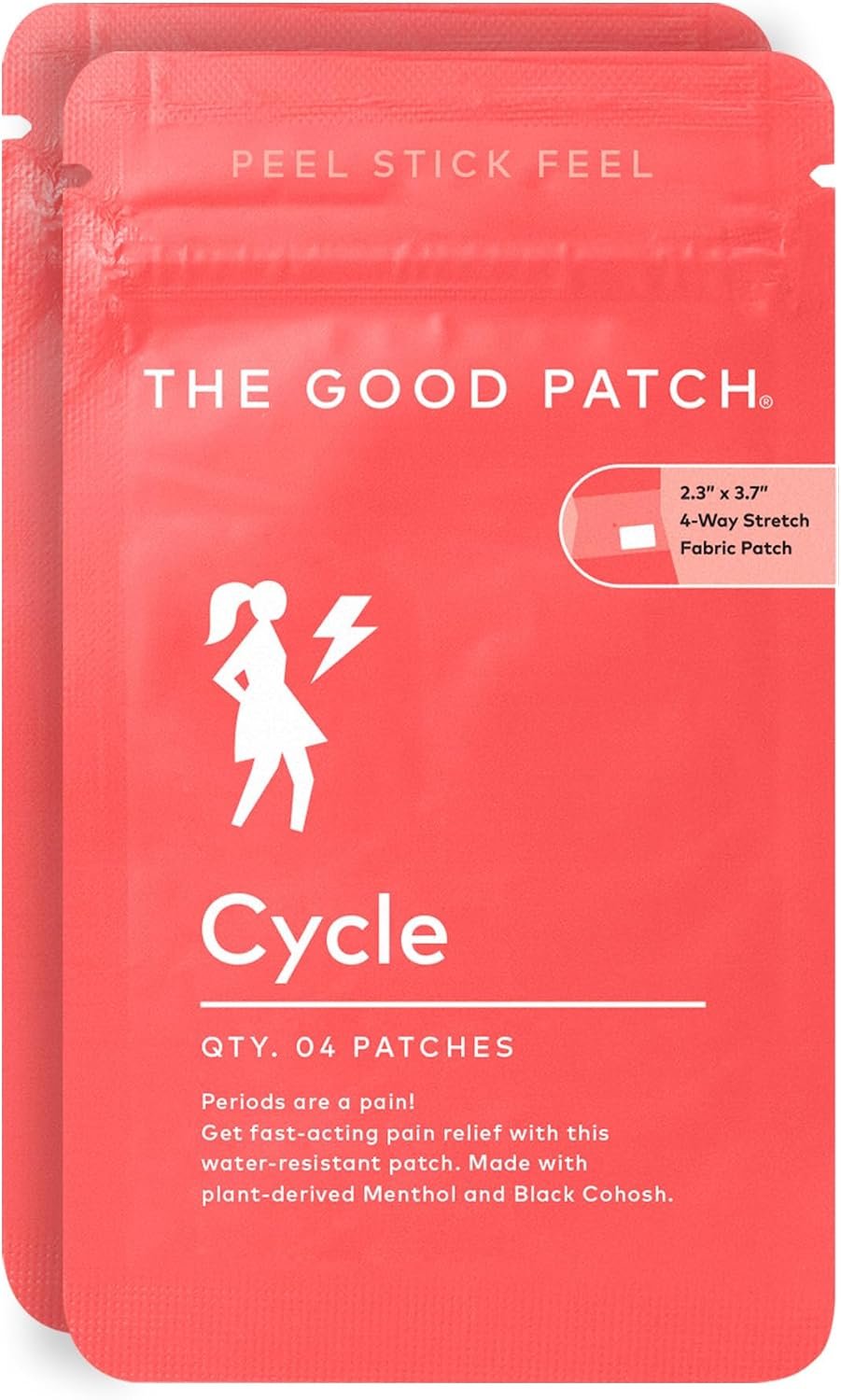 The Good Patch Cycle Period Patch (8 Total Patches) | Menthol and Black Cohosh Patch for Cramps, Monthly Support, Self Care, Daily Wear and On-the-Go Comfort