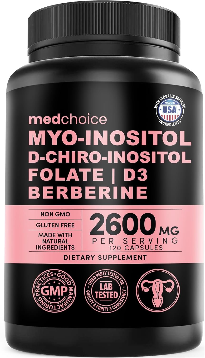 14-in-1 Women’s Inositol Complex Supplement – 40:1 Myo & D-Chiro Inositol with Folate, Vitamin D3, Zinc, Magnesium & Botanicals for Hormone & Feminine Wellness Support – (120 Capsules) (Pack of 1)