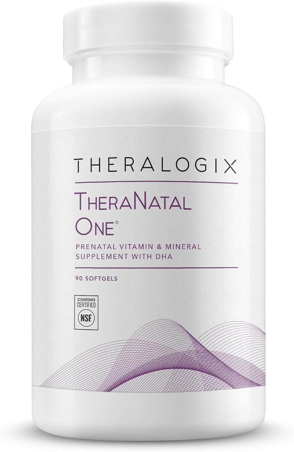 Theralogix TheraNatal One Prenatal Vitamin – 90-Day Supply – Prenatal Multivitamin with DHA, Vitamin D3, Methylated Folate, Iron & More to Support a Healthy Pregnancy* – NSF Certified – 90 Softgels