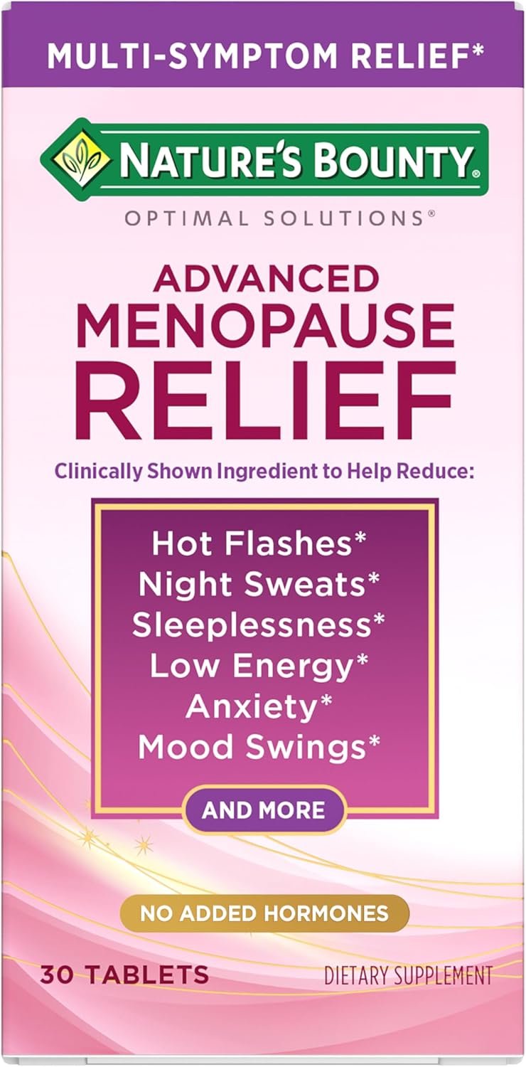 Nature’s Bounty Optimal Solutions Advanced Menopause Relief Supplements